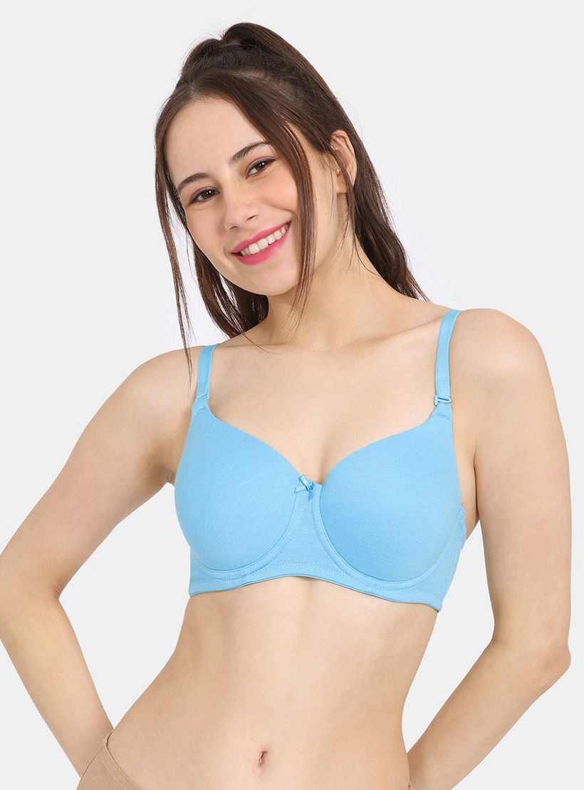 Zivame Padded Wired Bra with Hook and Eye Closure-women-clothing-lingerie-bras-image-1