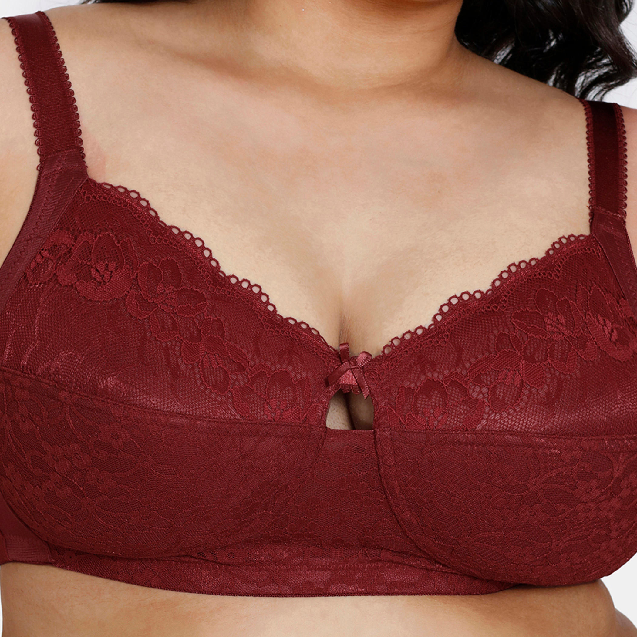 صدرية بتفاصيل دانتيل ومشبك إغلاق من زيفامي-women-clothing-lingerie-bras-image-4