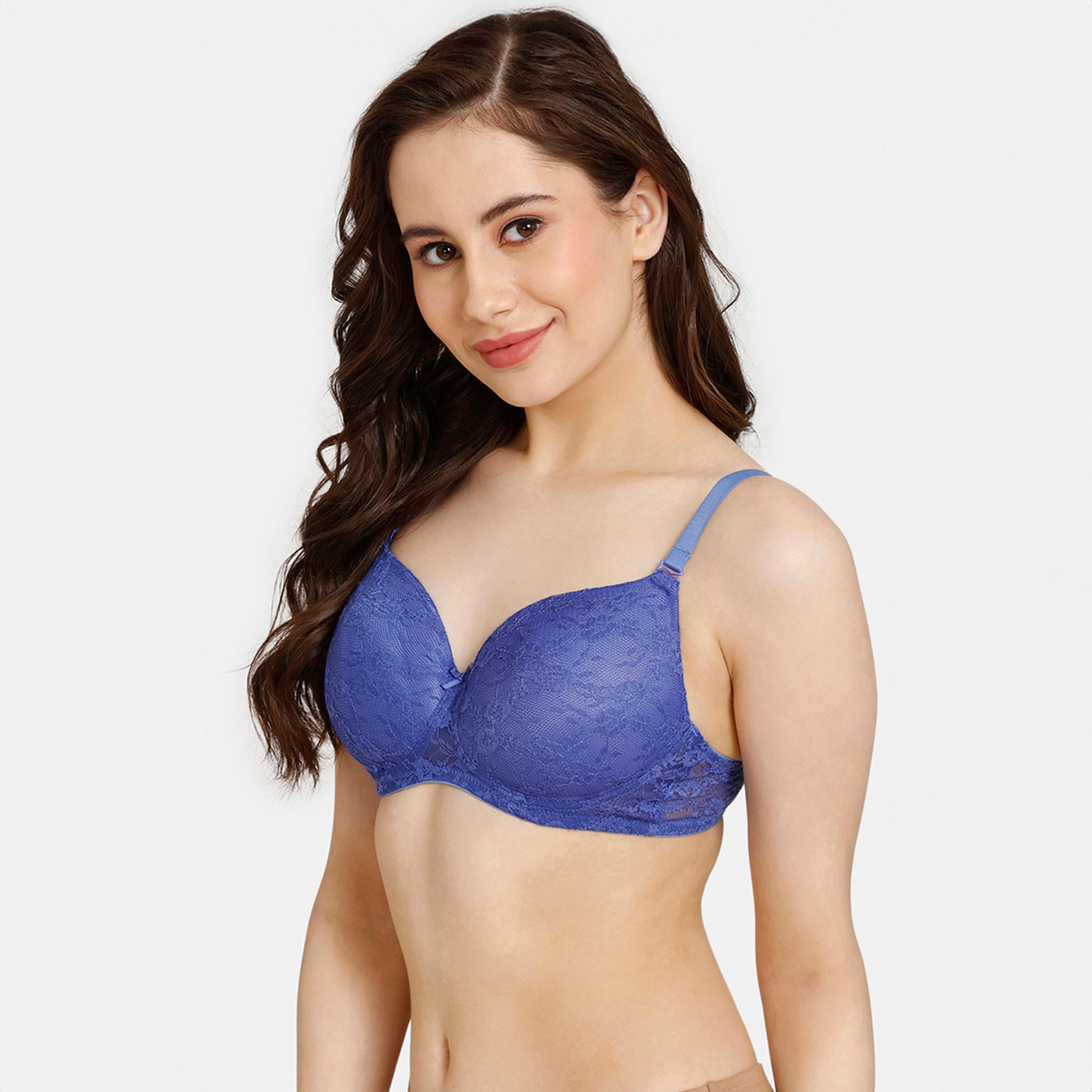 صدريّة تيشيرت مبطنة بمشبك إغلاق وتفاصيل دانتيل من زيفامي-women-clothing-lingerie-bras-image-3