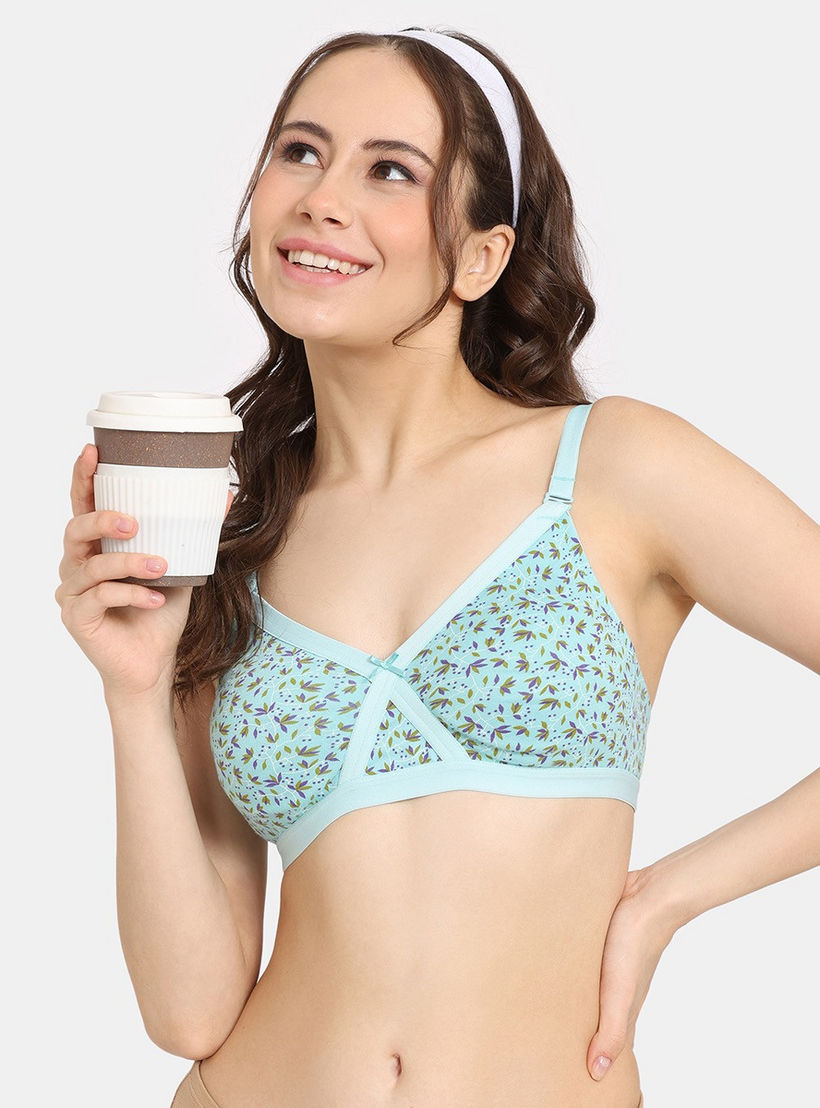 صدرية بحمّالات كتف قابلة للتعديل وطبعات أزهار من زيفامي-women-clothing-lingerie-bras-image-1