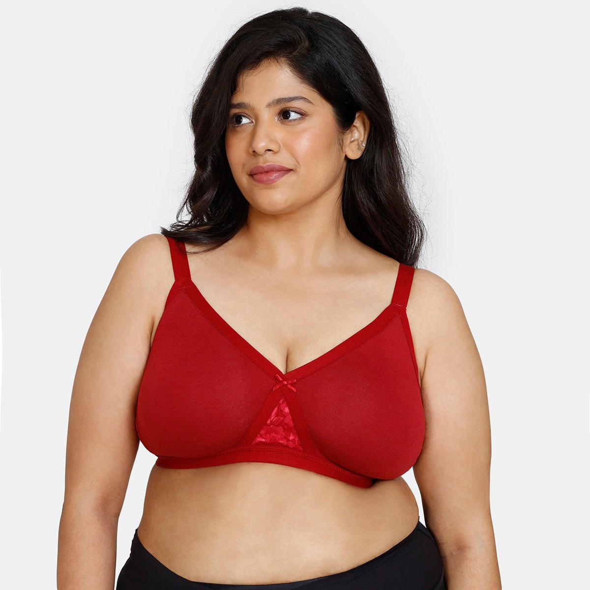 حمالة صدر بدون سلك وغير مبطنة مع مشبك إغلاق-women-clothing-lingerie-bras-image-1