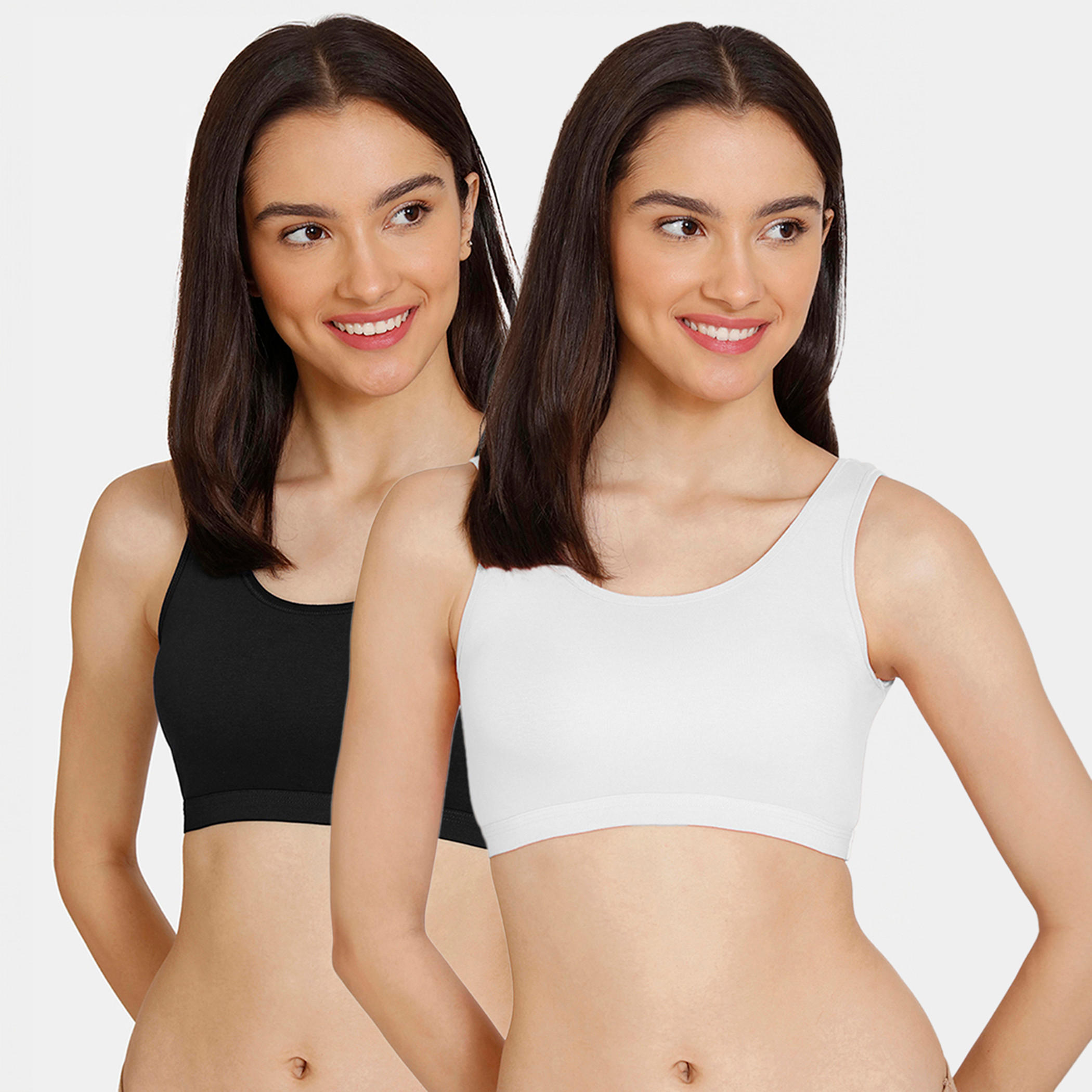 صدرية رياضية بياقة مستديرة من زيفامي - طقم من قطعتين-women-clothing-lingerie-bras-image-10