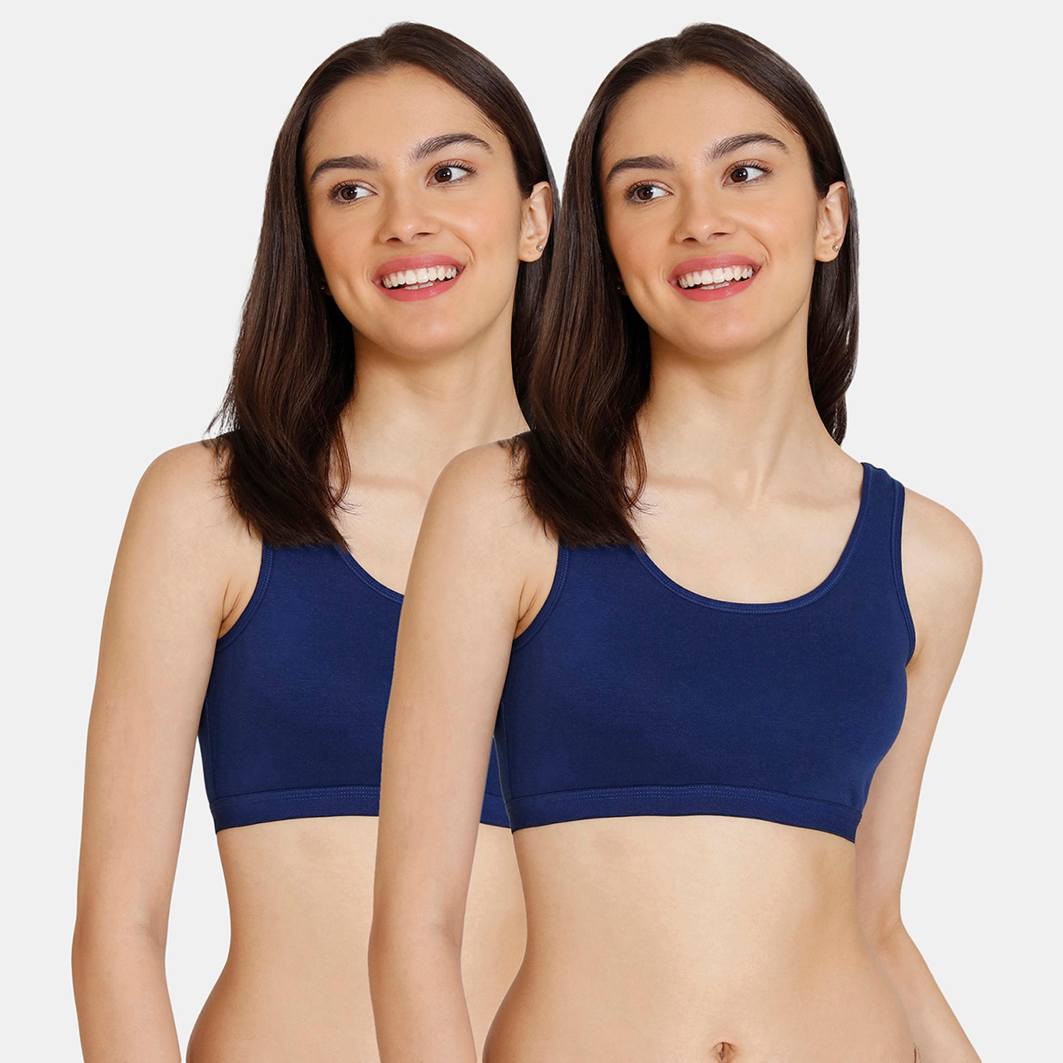 صدرية رياضية بياقة مستديرة من زيفامي - طقم من قطعتين-women-clothing-lingerie-bras-image-37