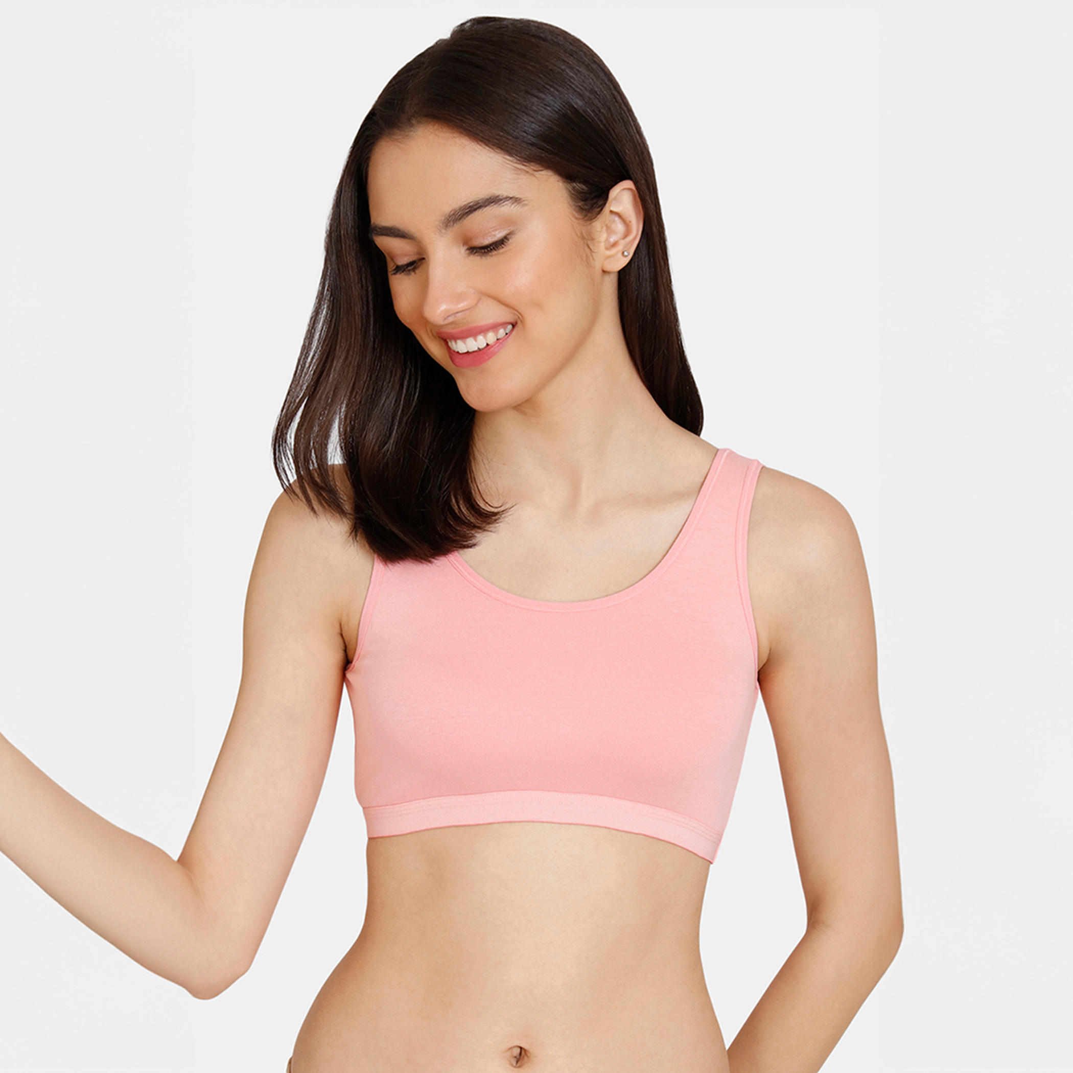 صدرية رياضية بياقة مستديرة من زيفامي - طقم من قطعتين-women-clothing-lingerie-bras-image-2