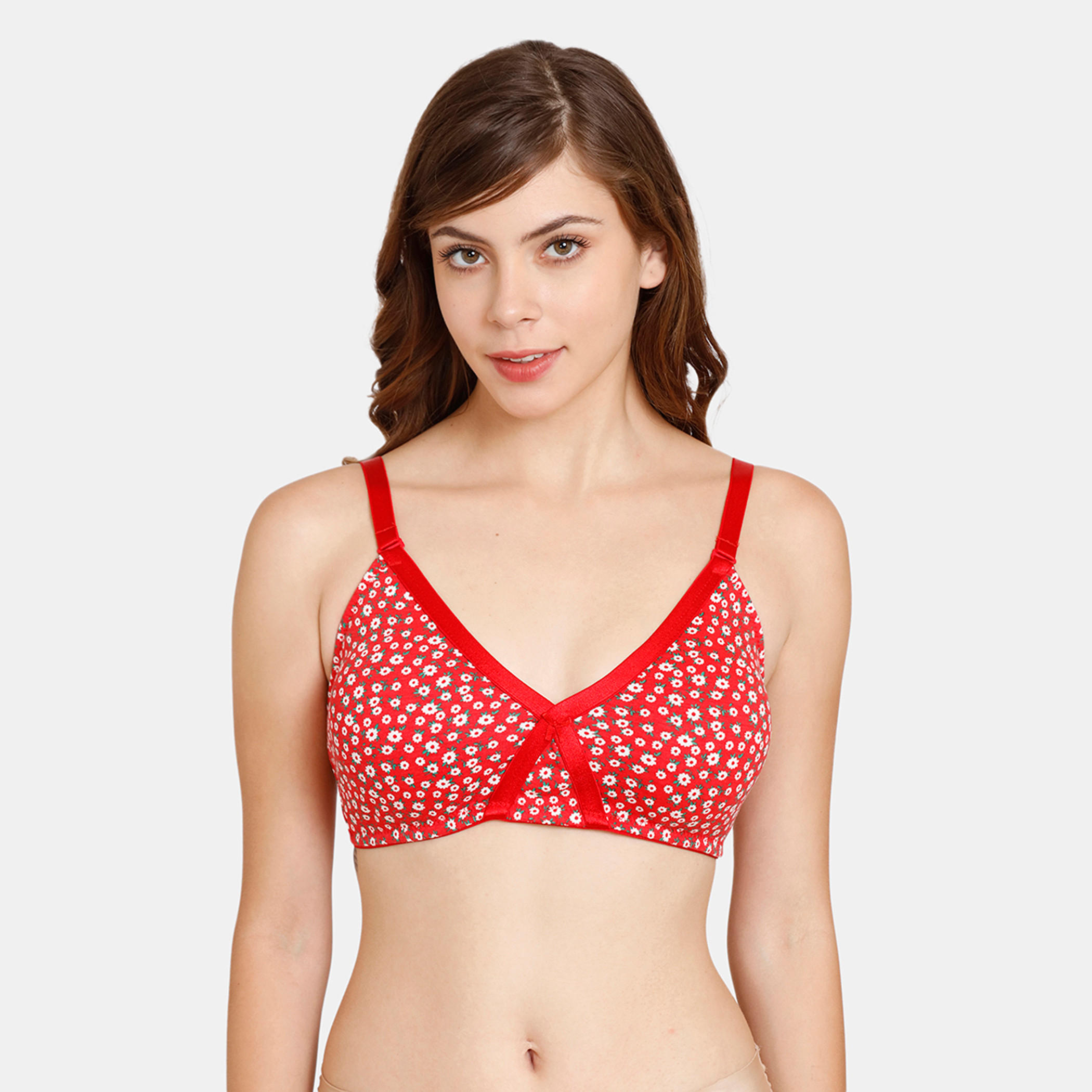 صدرية تيشيرت بمشبك إغلاق وطبعات زهرية من زيفامي-women-clothing-lingerie-bras-image-1
