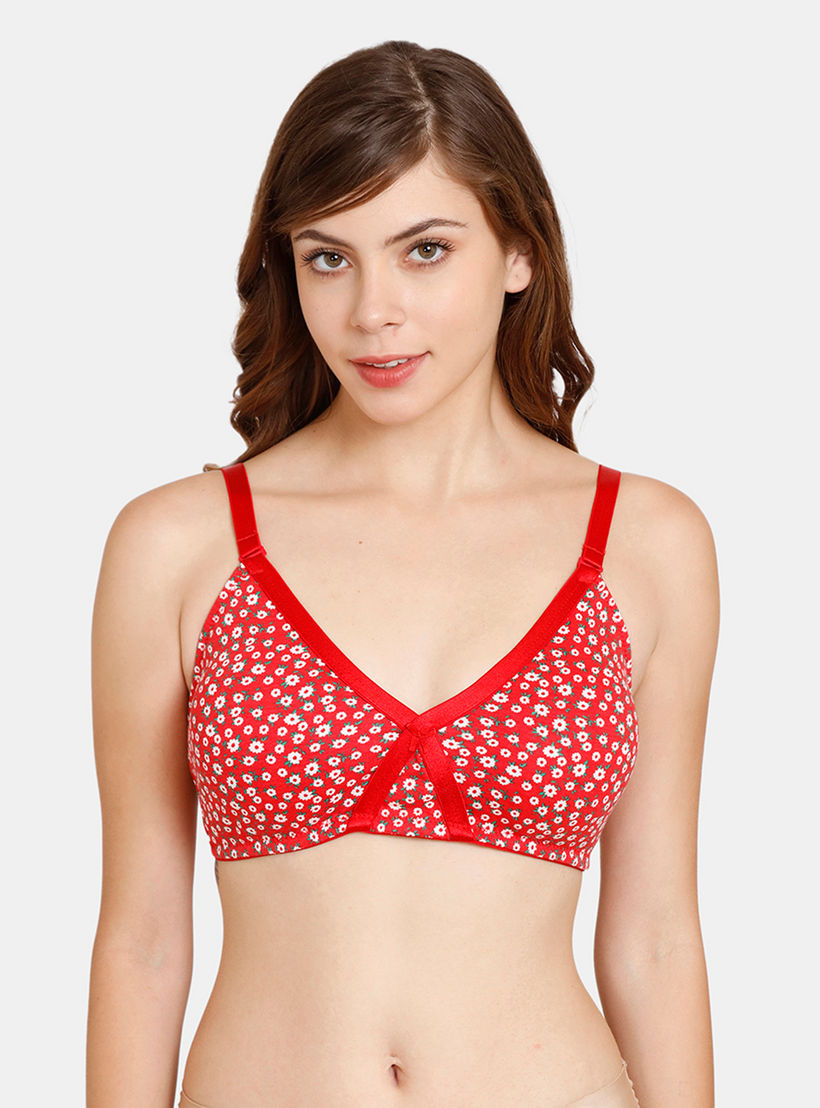 صدرية تيشيرت بمشبك إغلاق وطبعات زهرية من زيفامي-women-clothing-lingerie-bras-image-1