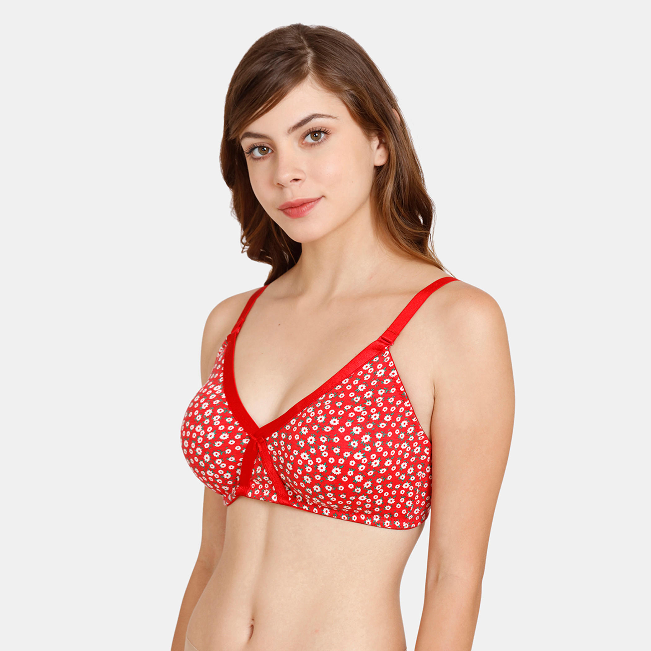 صدرية تيشيرت بمشبك إغلاق وطبعات زهرية من زيفامي-women-clothing-lingerie-bras-image-3