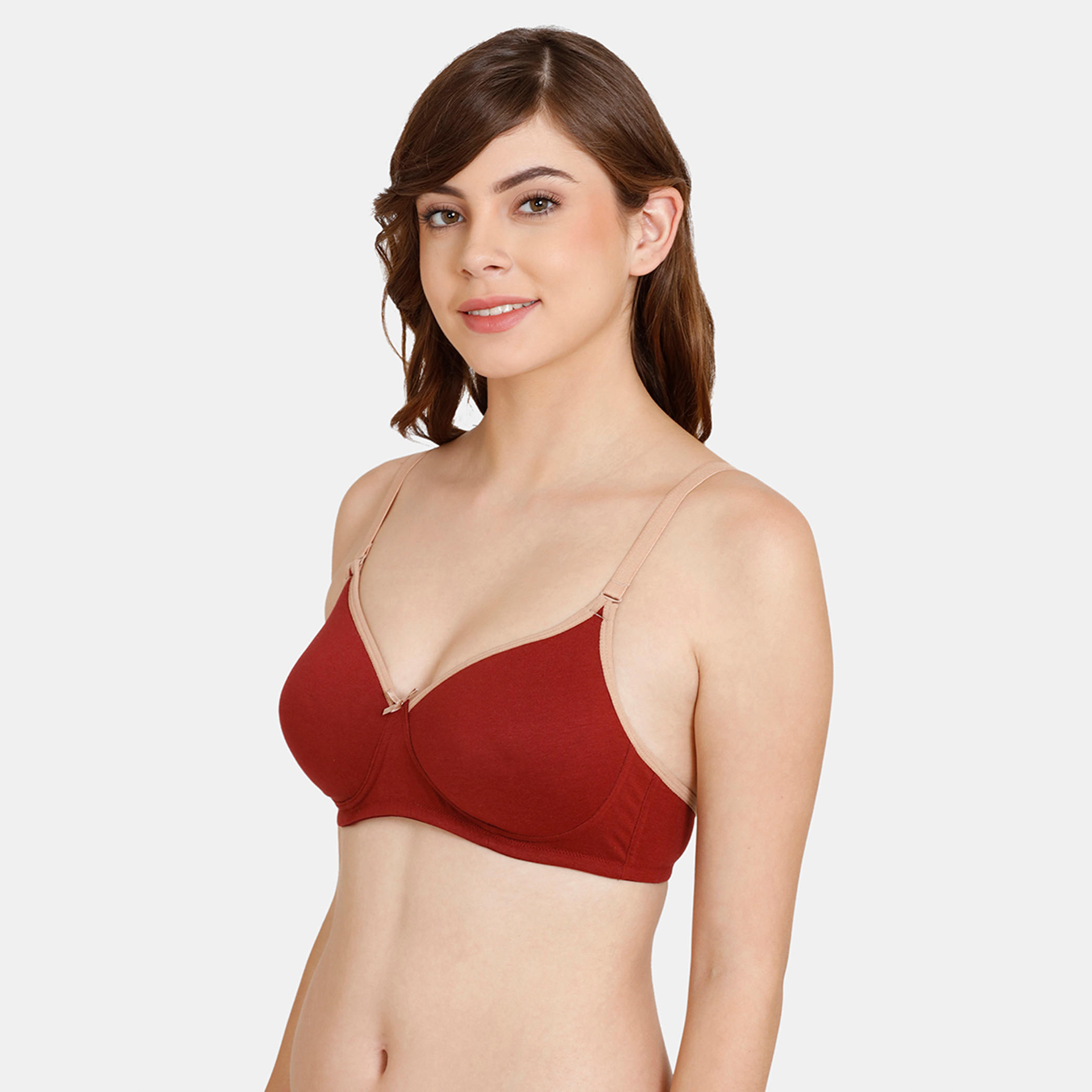 صدرية تيشيرت مبطنة بدون سلك بحمالات قابلة للتعديل من زيفامي-women-clothing-lingerie-bras-image-2