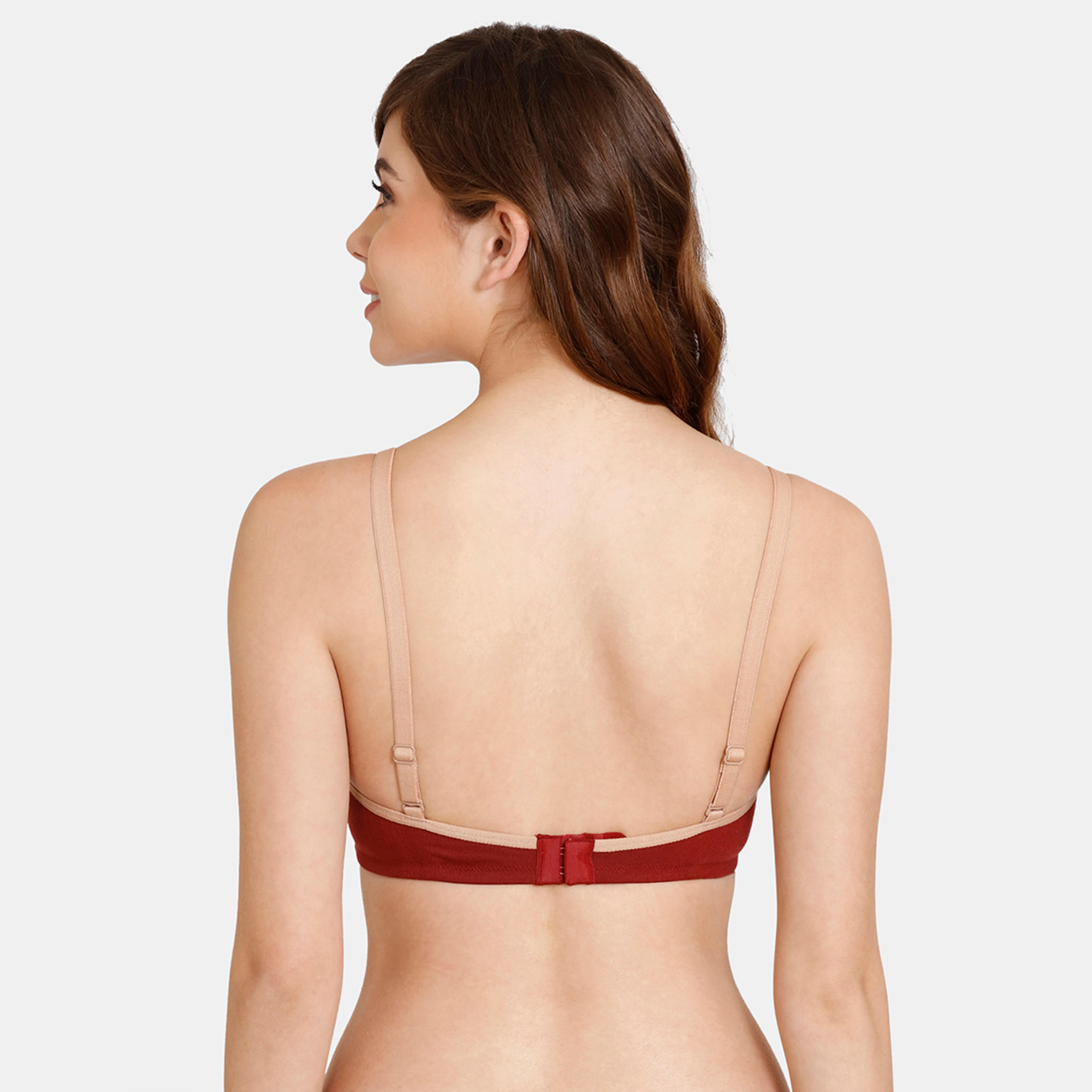 صدرية تيشيرت مبطنة بدون سلك بحمالات قابلة للتعديل من زيفامي-women-clothing-lingerie-bras-image-3