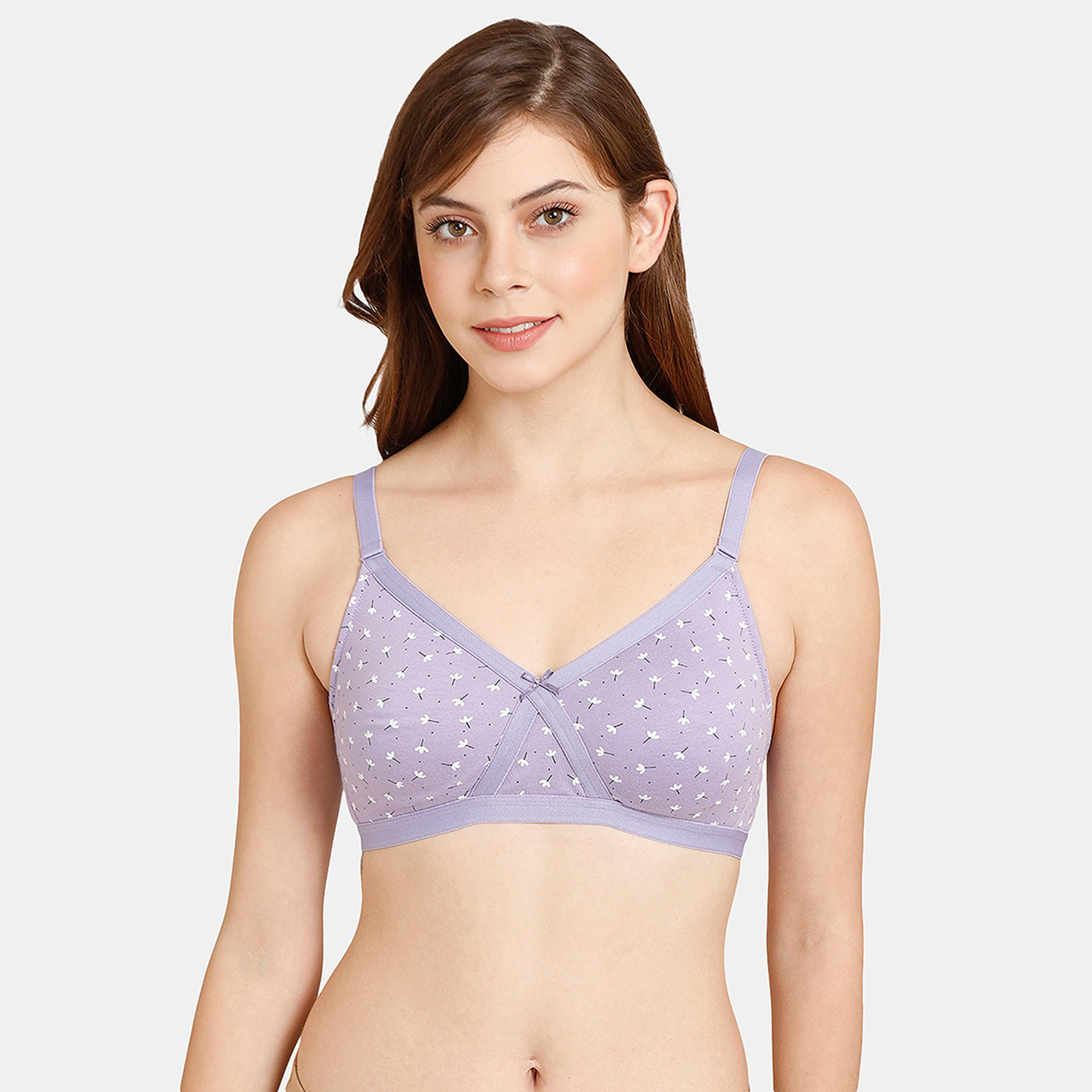 صدرية بحمّالات كتف قابلة للتعديل وطبعات أزهار من زيفامي-women-clothing-lingerie-bras-image-1