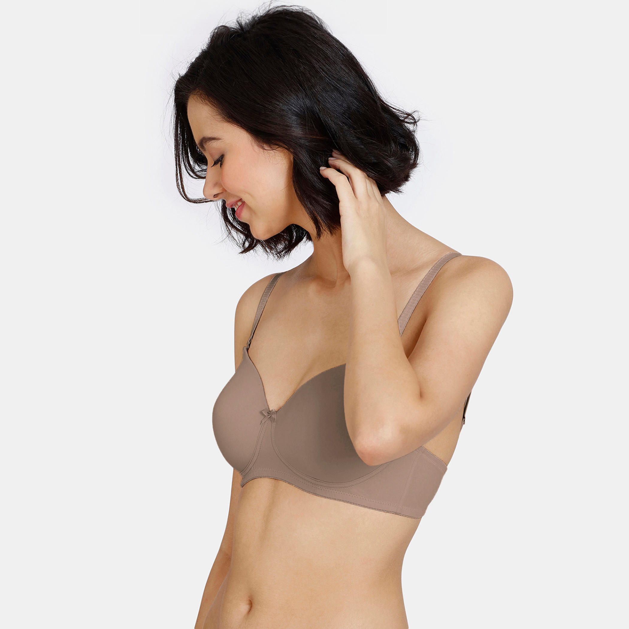 صدرية تيشيرت مبطنة بخطاف إغلاق من زيفامي-women-clothing-lingerie-bras-image-11
