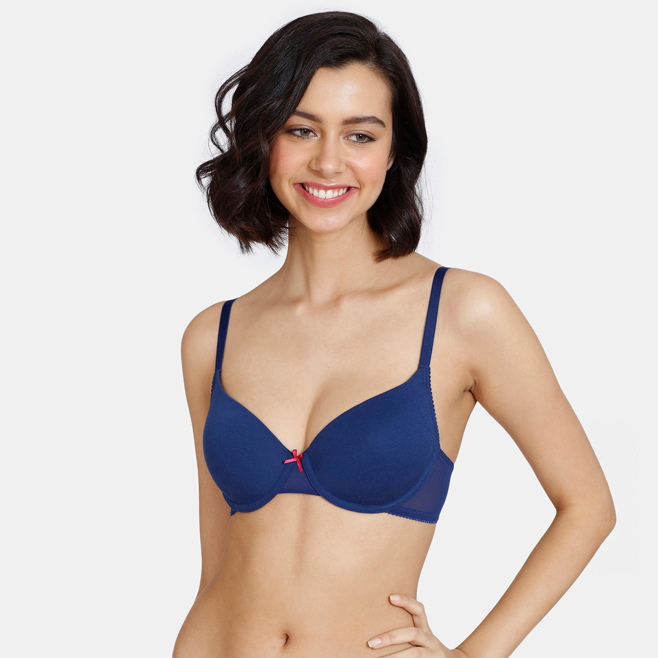 صدرية مبطنة بسلك وحمالات كتف قابلة للتعديل من زيفامي-women-clothing-lingerie-bras-image-1
