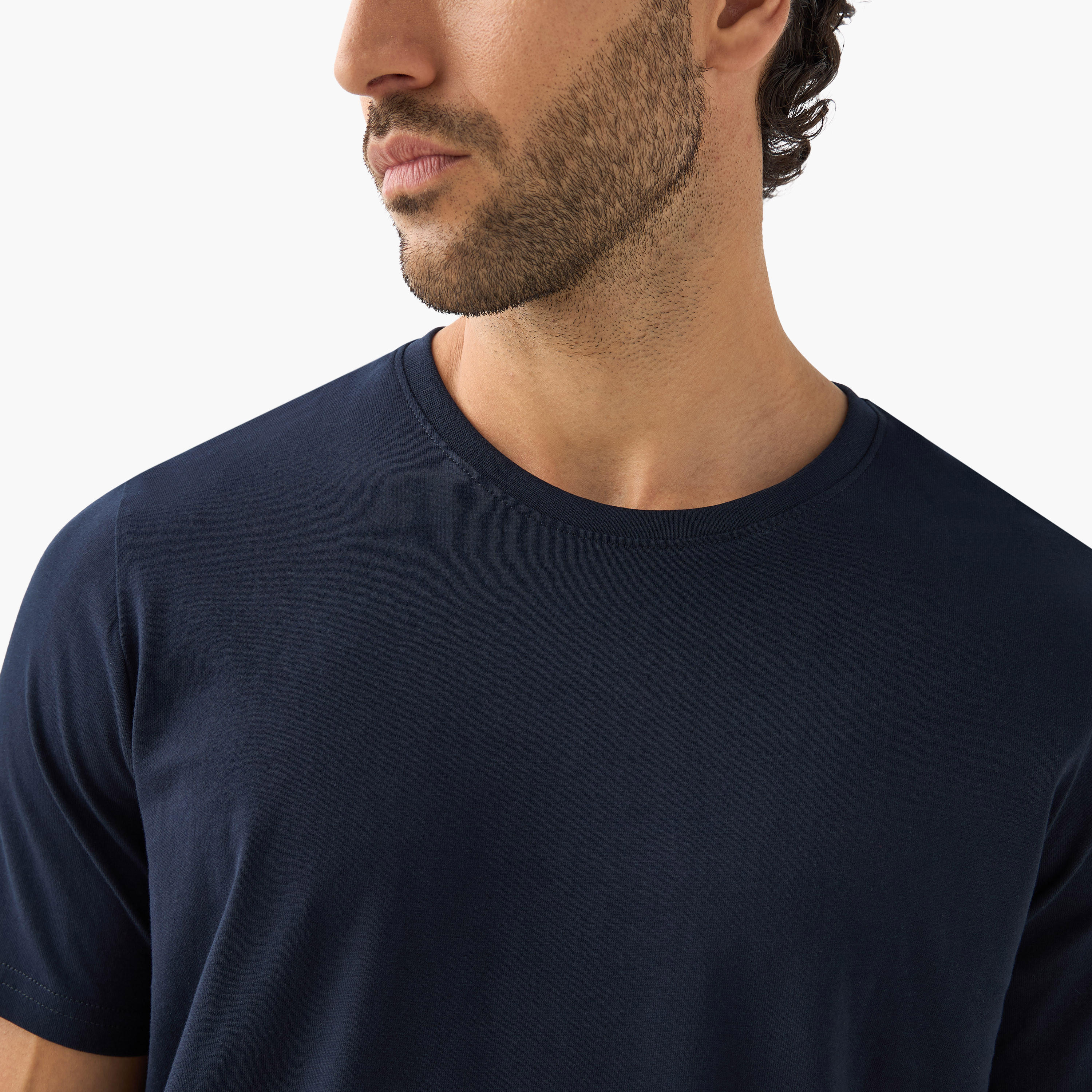 2-Pack Solid T-shirt with Crew Neck and Short Sleeves-men-clothing-tshirtsandpolos-tshirts-image-5
