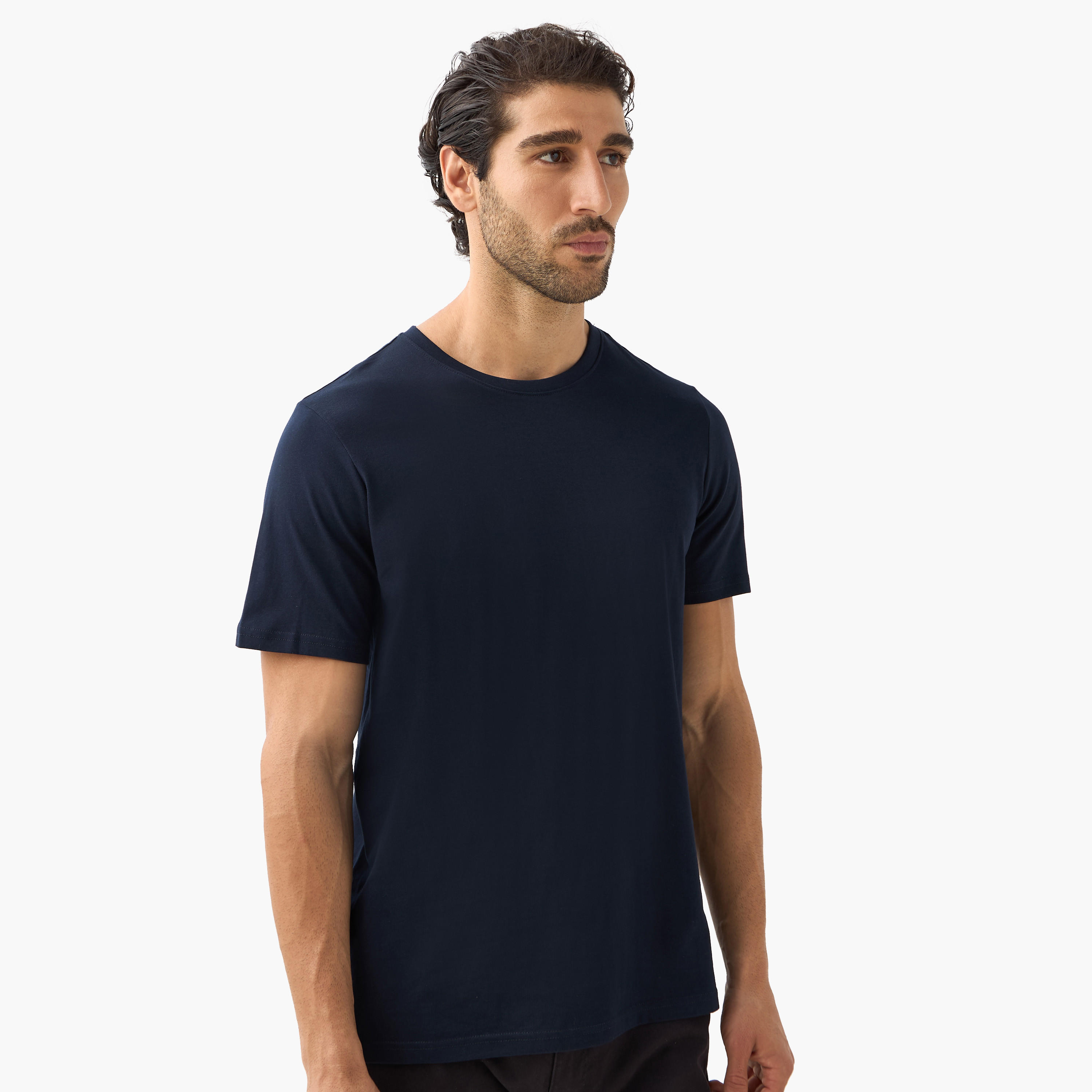 طقم تيشيرت من 3 قطع بقصّة عادية وياقة ضيّقة وأكمام قصيرة-men-clothing-tshirtsandpolos-tshirts-image-4