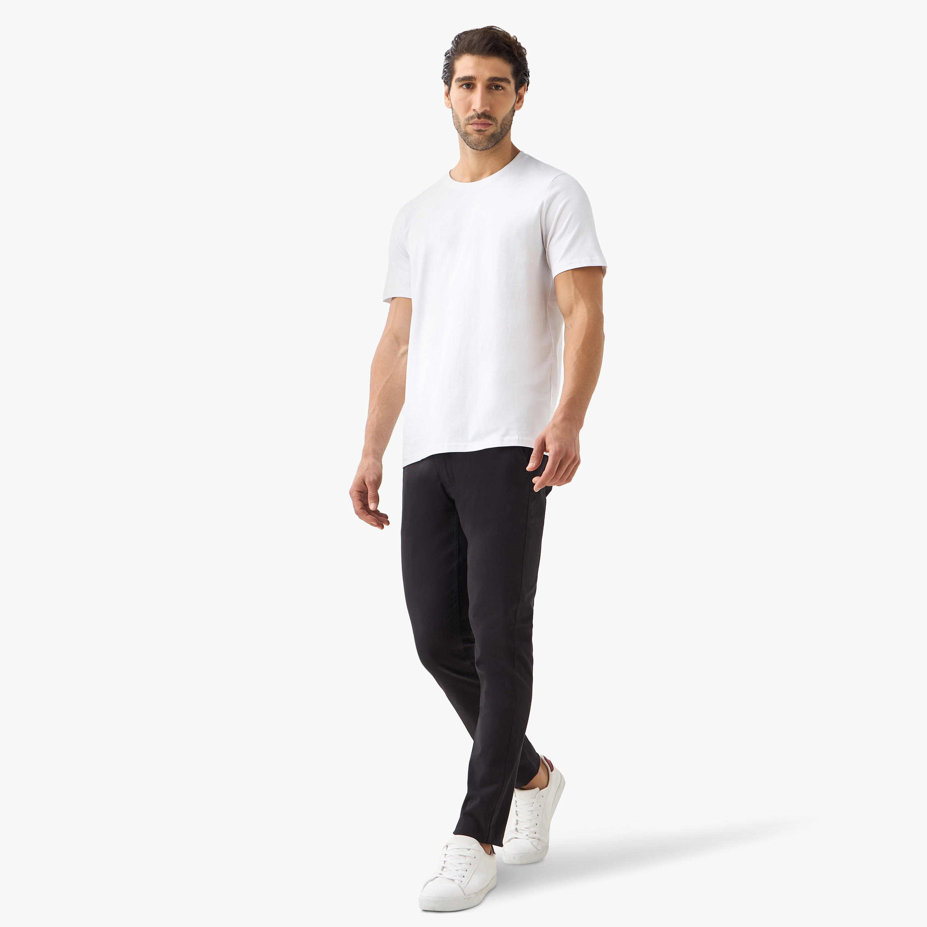 طقم تيشيرت من 3 قطع بقصّة عادية وياقة ضيّقة وأكمام قصيرة-men-clothing-tshirtsandpolos-tshirts-image-8