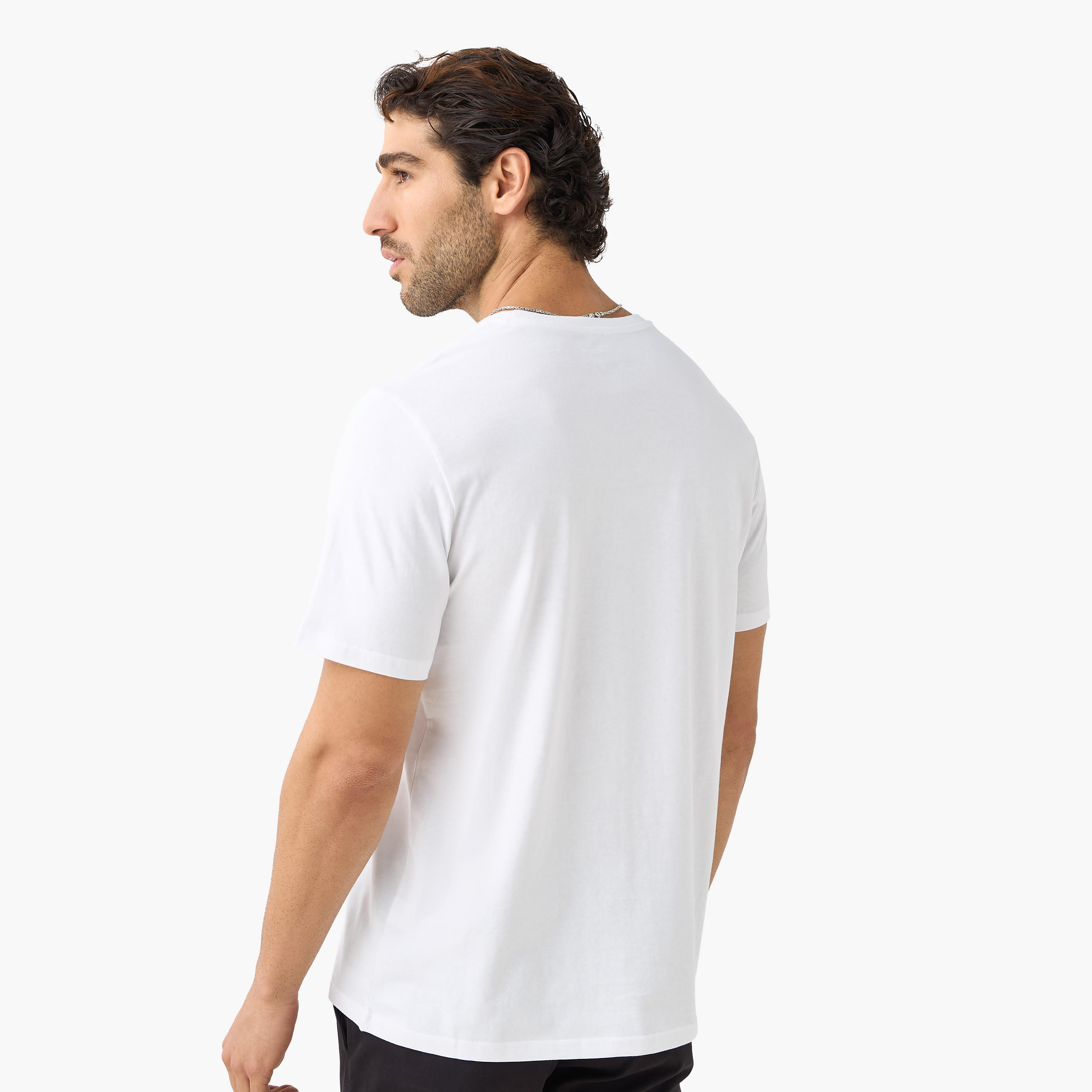 طقم تيشيرت من 3 قطع سادة بقصّة عادية وياقة ضيّقة وأكمام قصيرة-men-clothing-tshirtsandpolos-tshirts-image-3