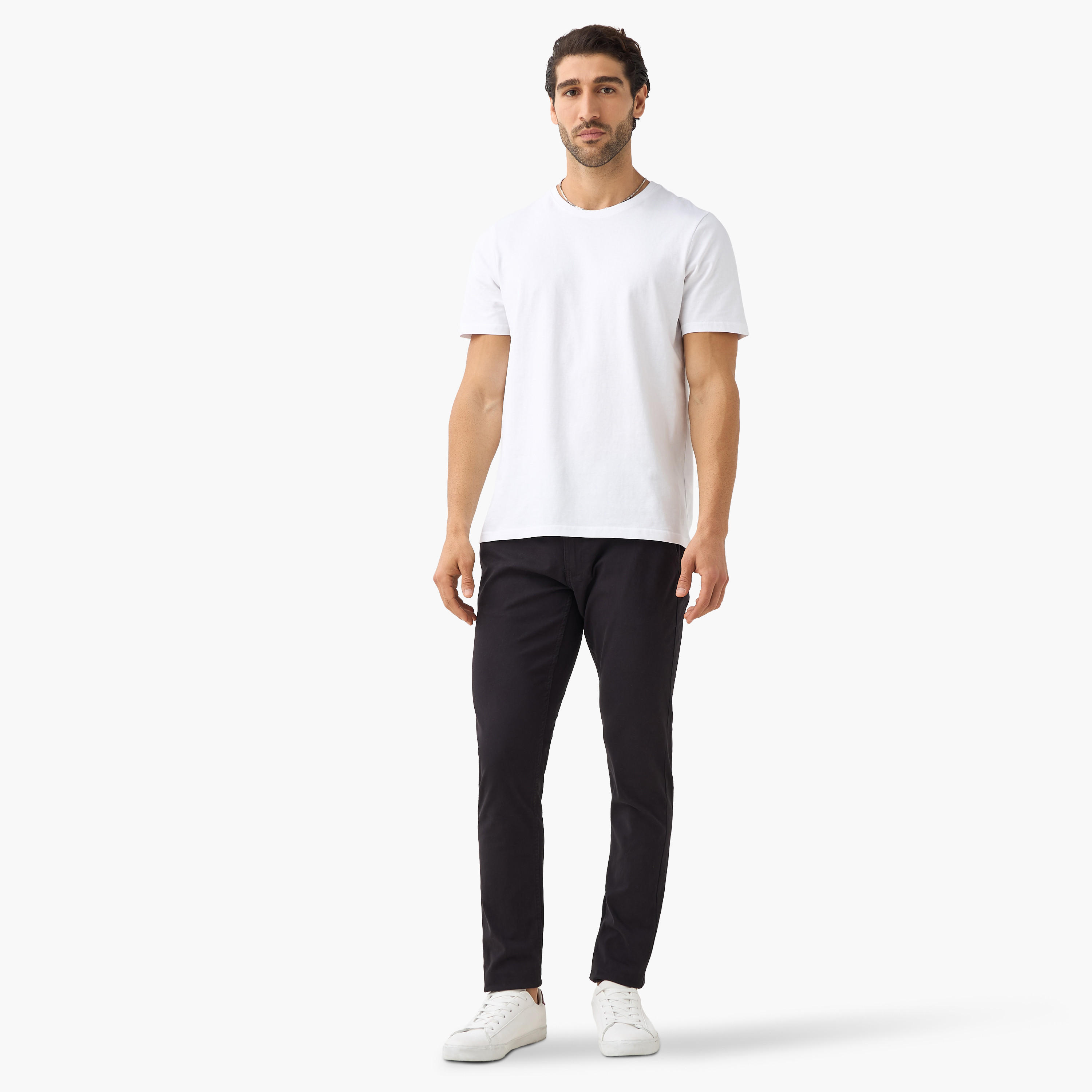 Set of 3 - Solid Regular Fit T-shirt with Crew Neck and Short Sleeves-men-clothing-tshirtsandpolos-tshirts-image-8