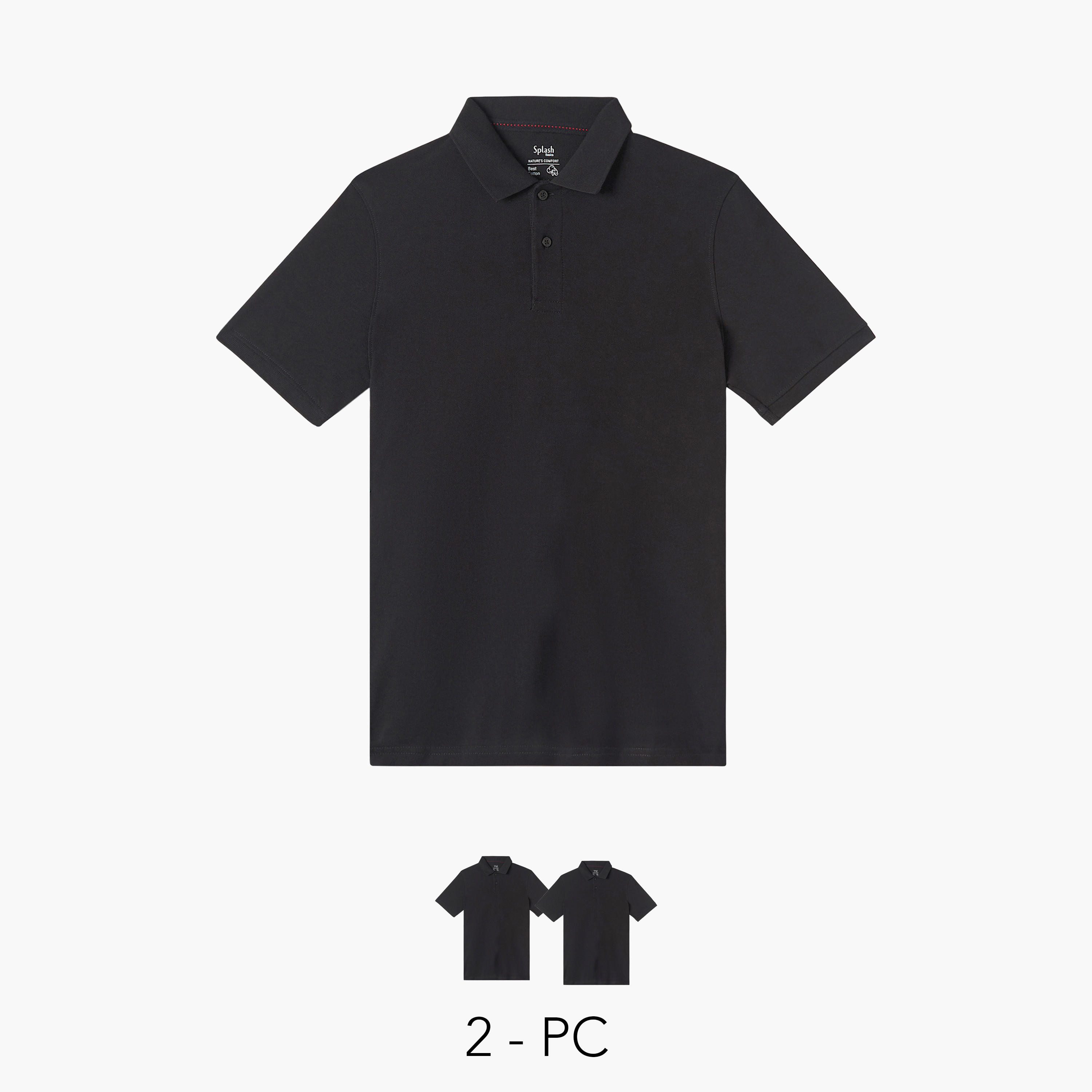 Set of 2 - Polo T-shirt with Short Sleeves-men-clothing-tshirtsandpolos-polos-image-1