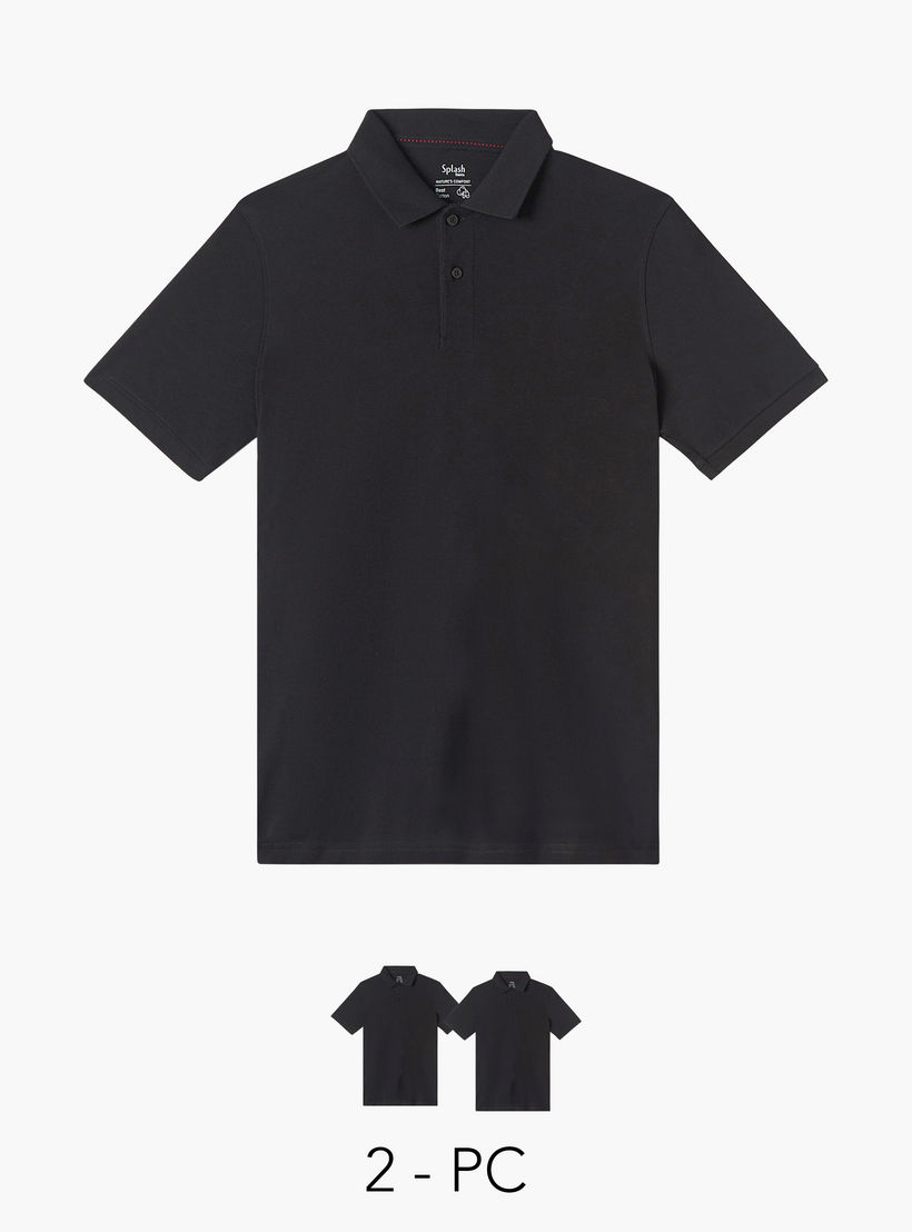Set of 2 - Polo T-shirt with Short Sleeves-men-clothing-tshirtsandpolos-polos-image-1