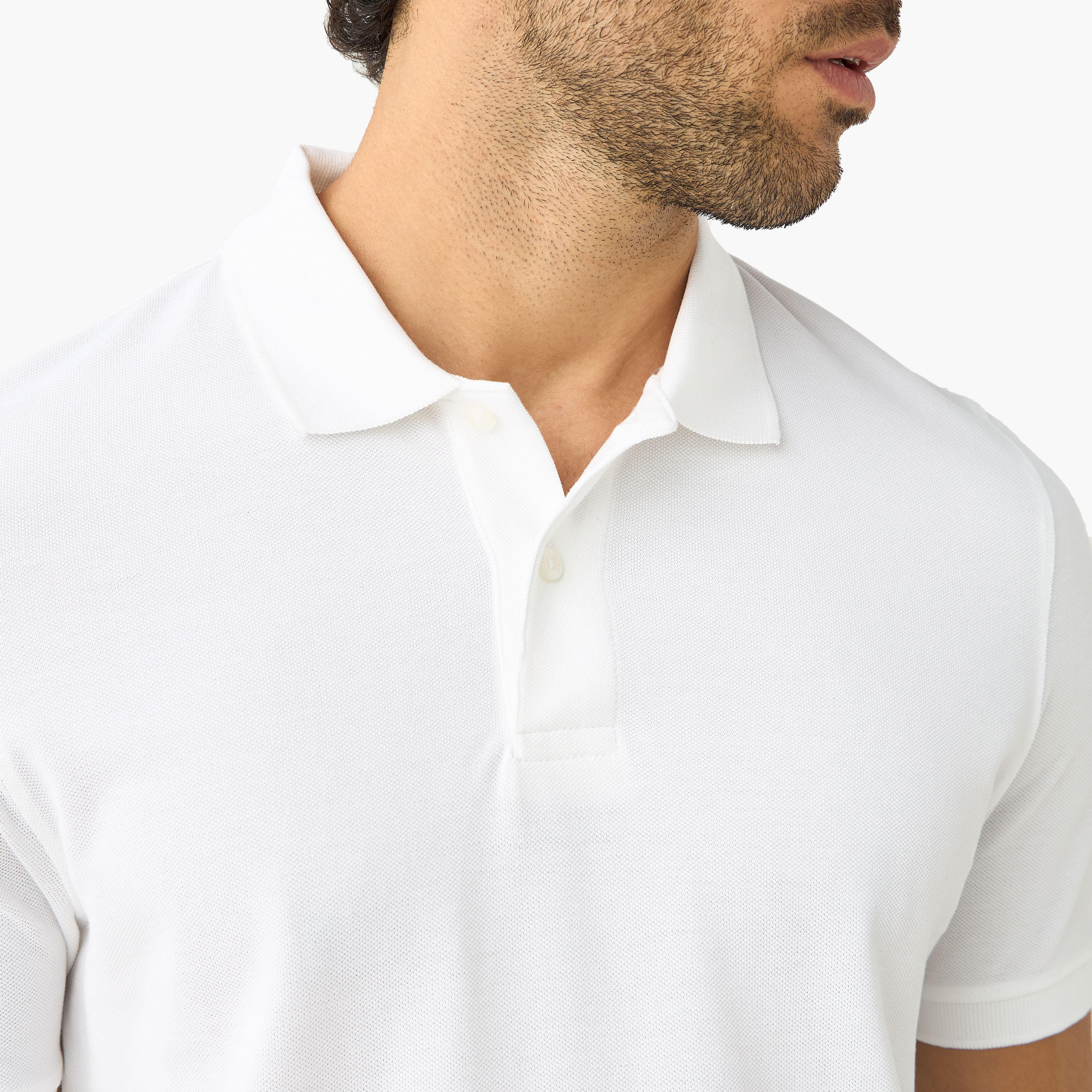 تيشيرت بولو بارز الملمس بأكمام قصيرة وأزرار إغلاق - طقم من قطعتين -men-clothing-tshirtsandpolos-polos-image-6