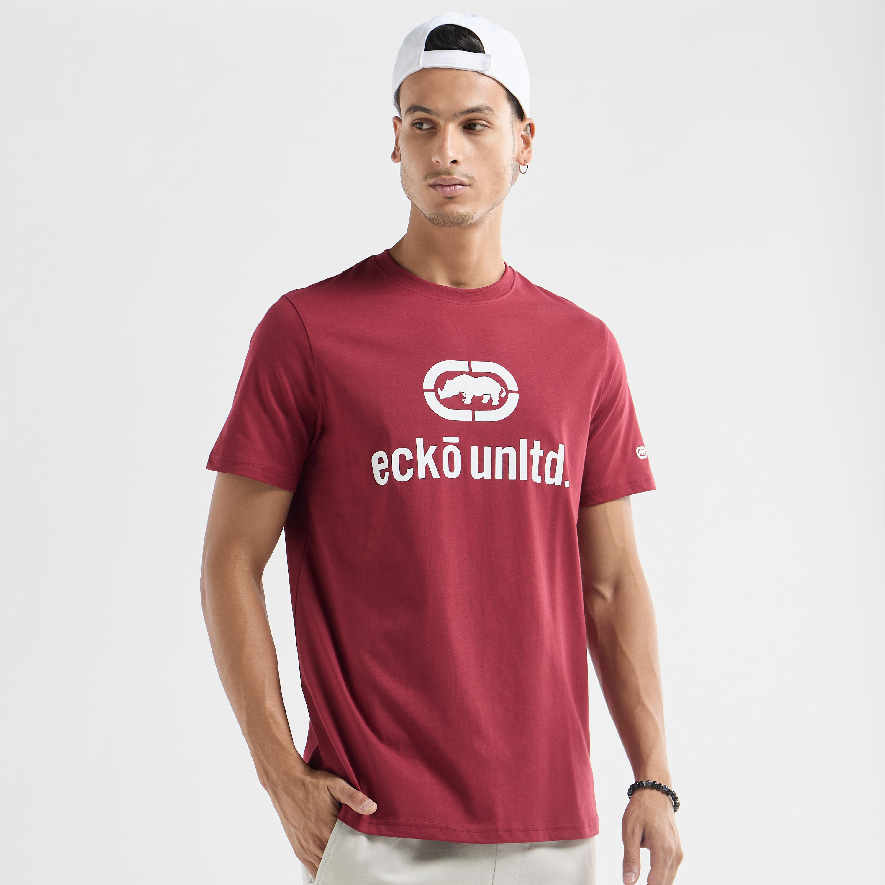 Ecko Printed T-shirt with Crew Neck and Short Sleeves-men-clothing-tshirtsandpolos-tshirts-image-1