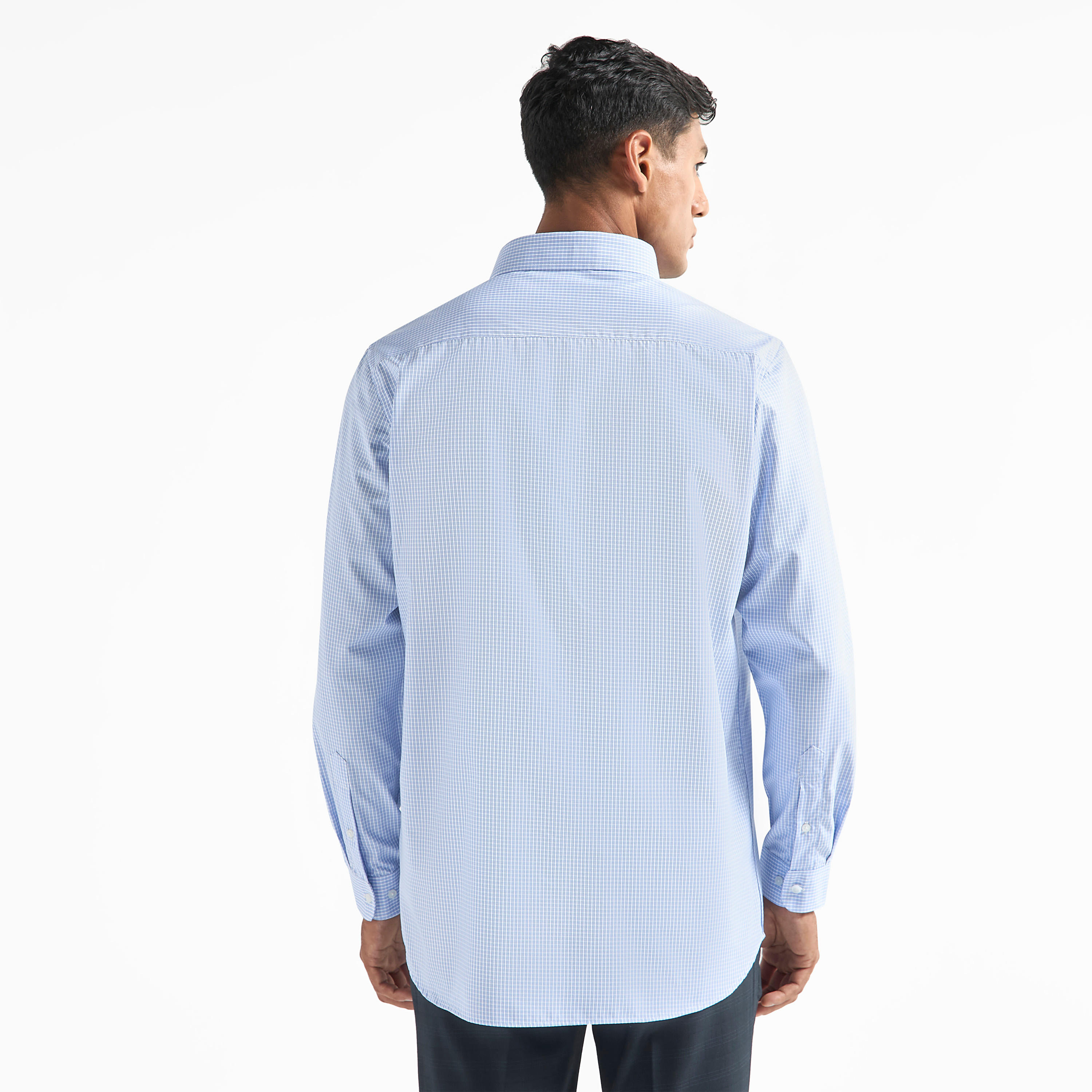 Regular Fit Checked Shirt with Chest Pocket-men-clothing-shirts-image-3