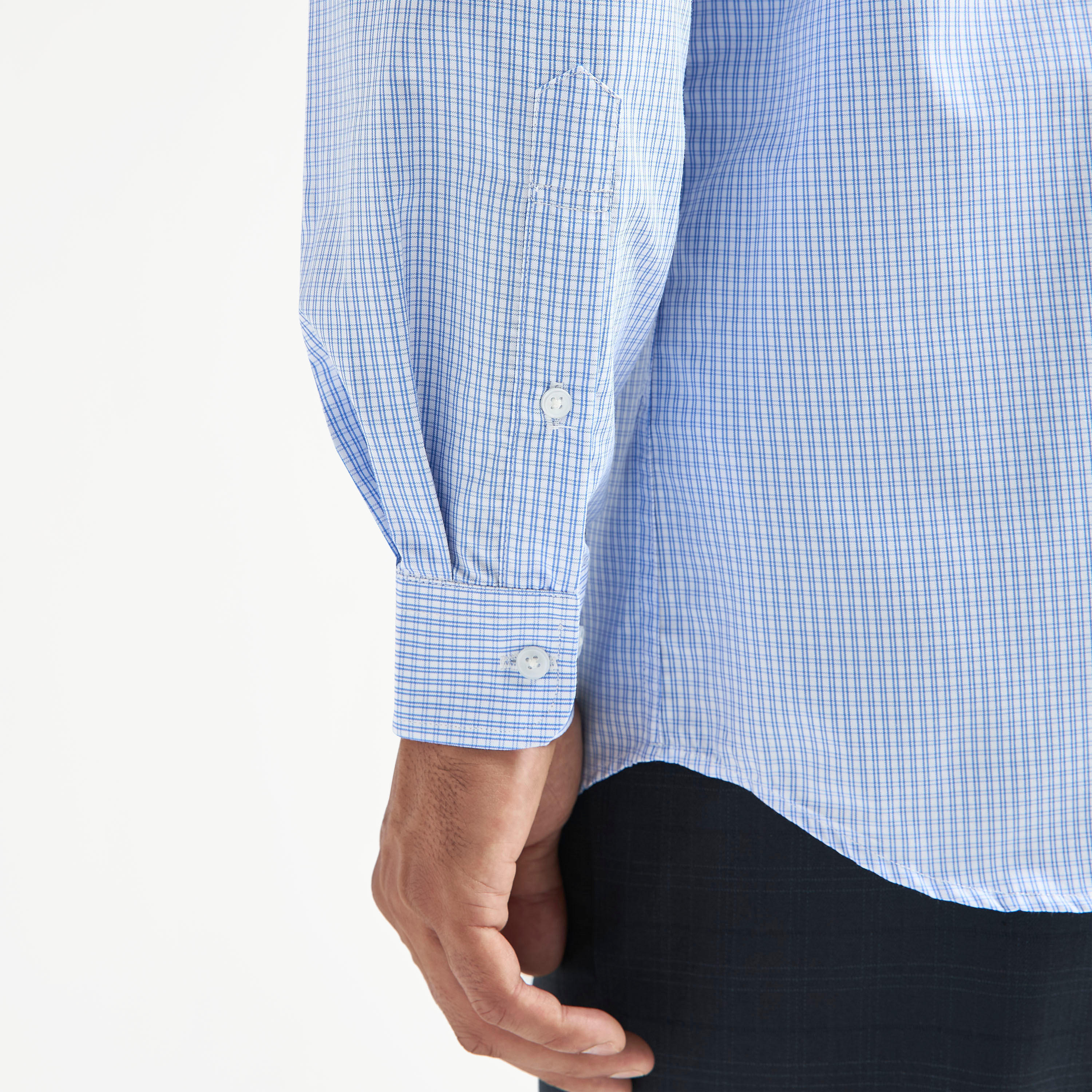 Regular Fit Checked Shirt with Chest Pocket-men-clothing-shirts-image-4