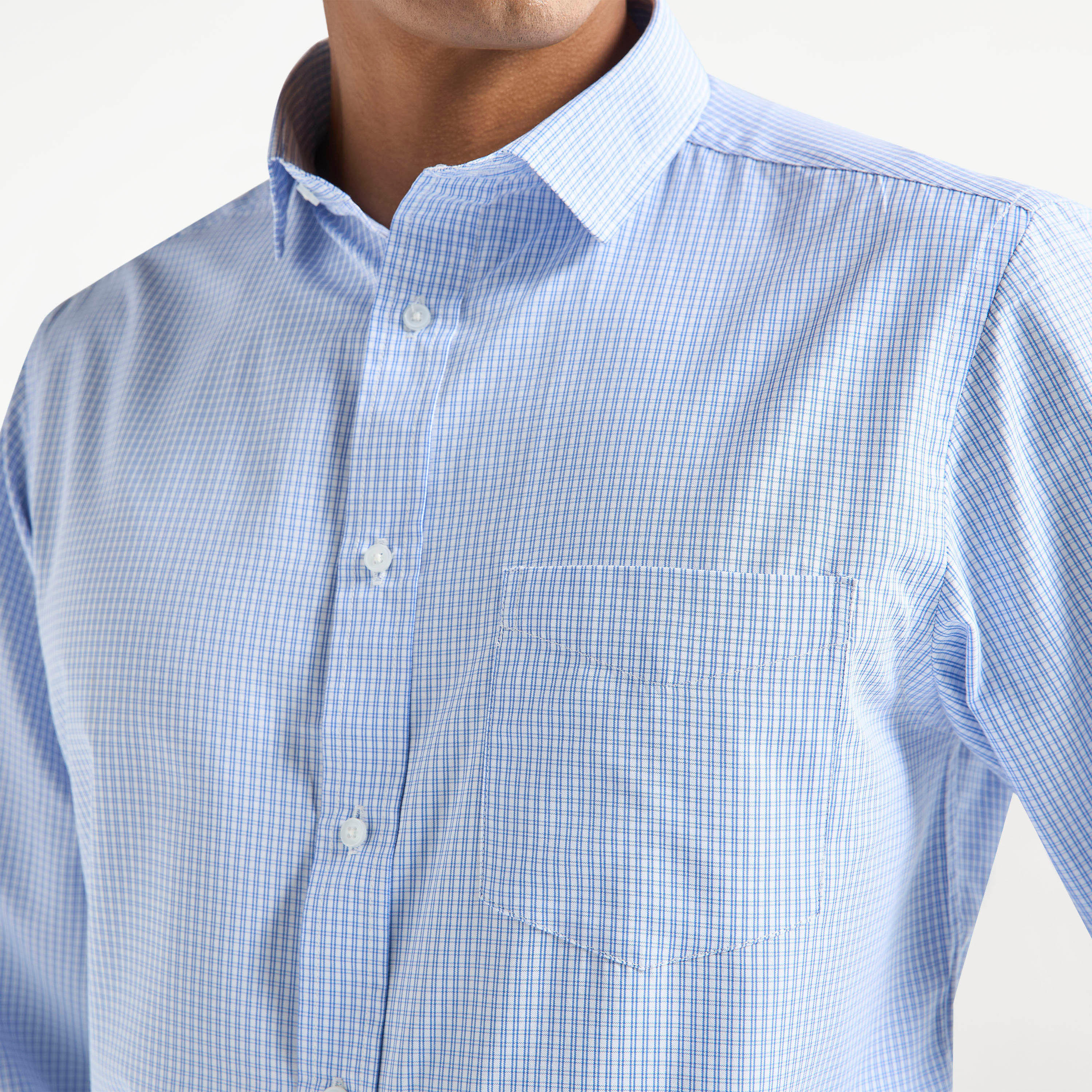 Regular Fit Checked Shirt with Chest Pocket-men-clothing-shirts-image-5