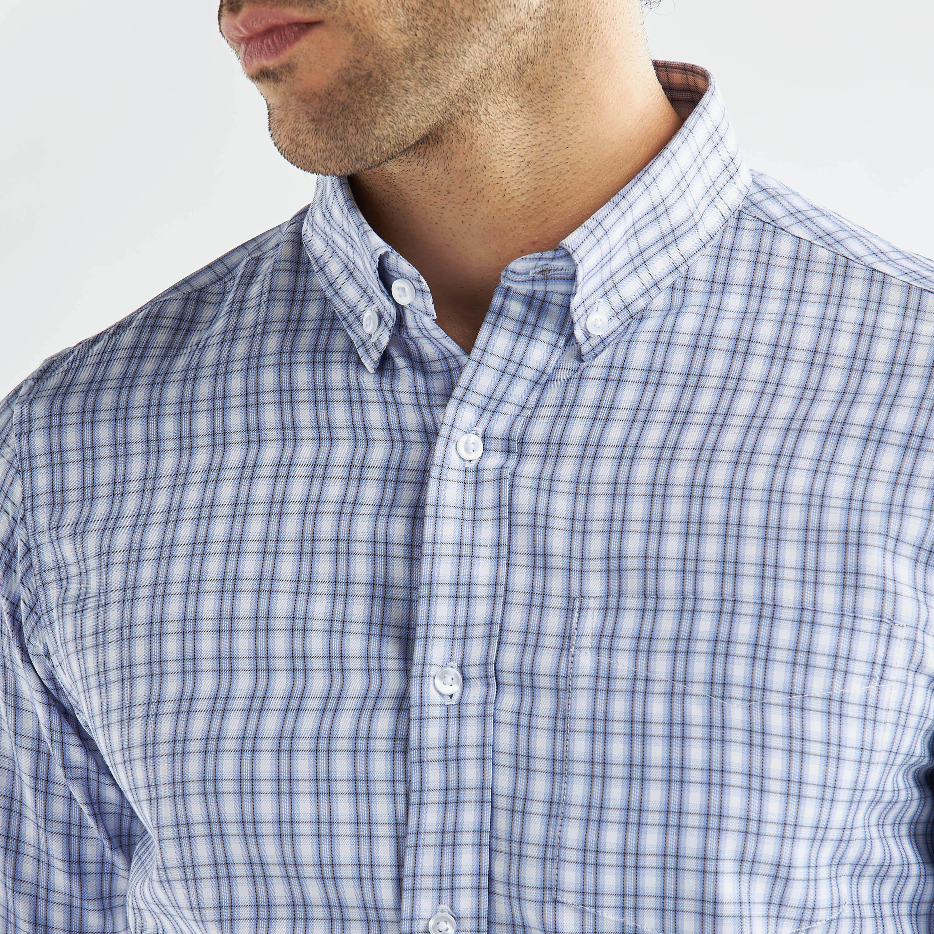 قميص مربعات بقصّة عادية وأكمام طويلة-men-clothing-shirts-image-4