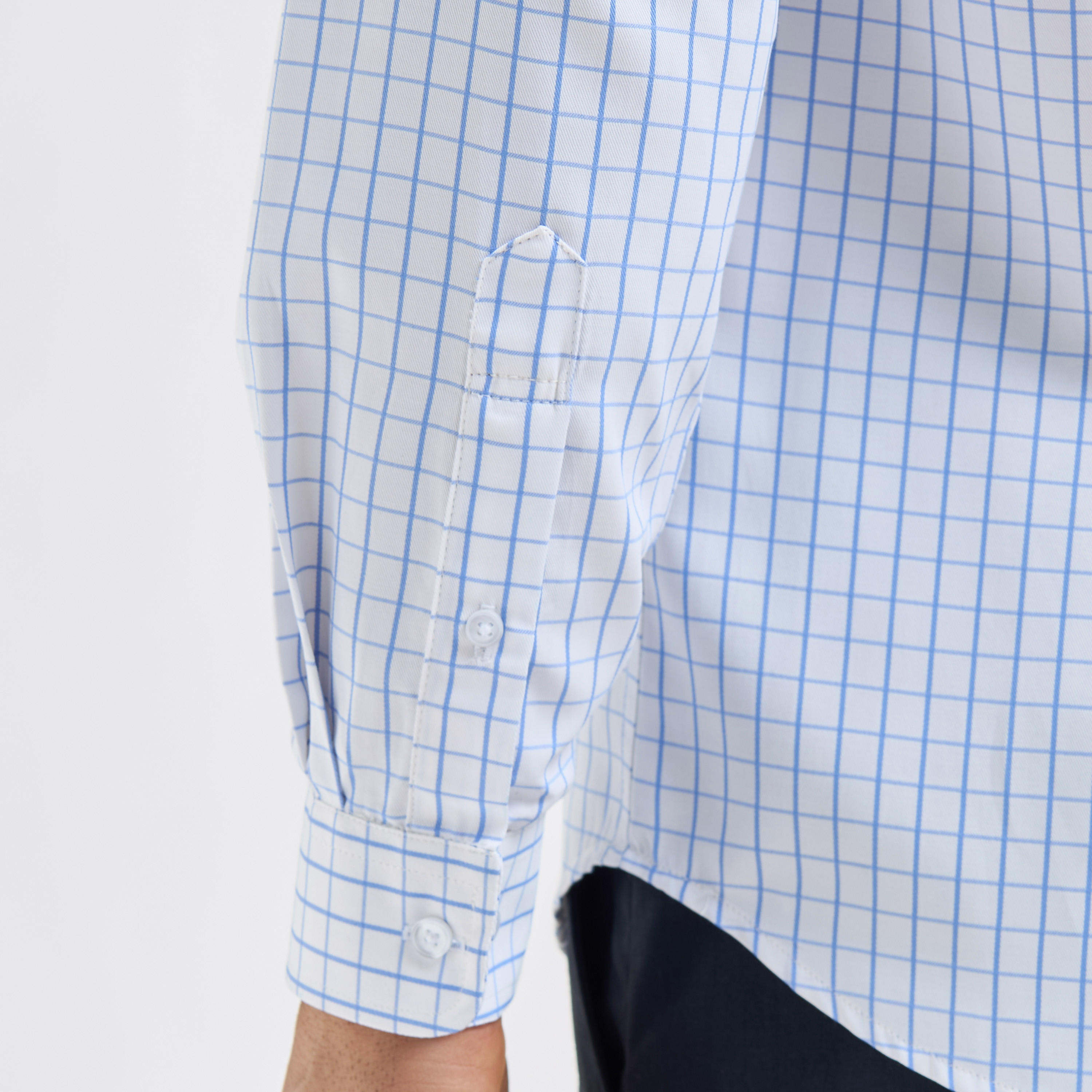 قميص كاروهات بقصة عادية وأكمام طويلة وجيب على الصدر ووصلة أزرار-men-clothing-shirts-image-5