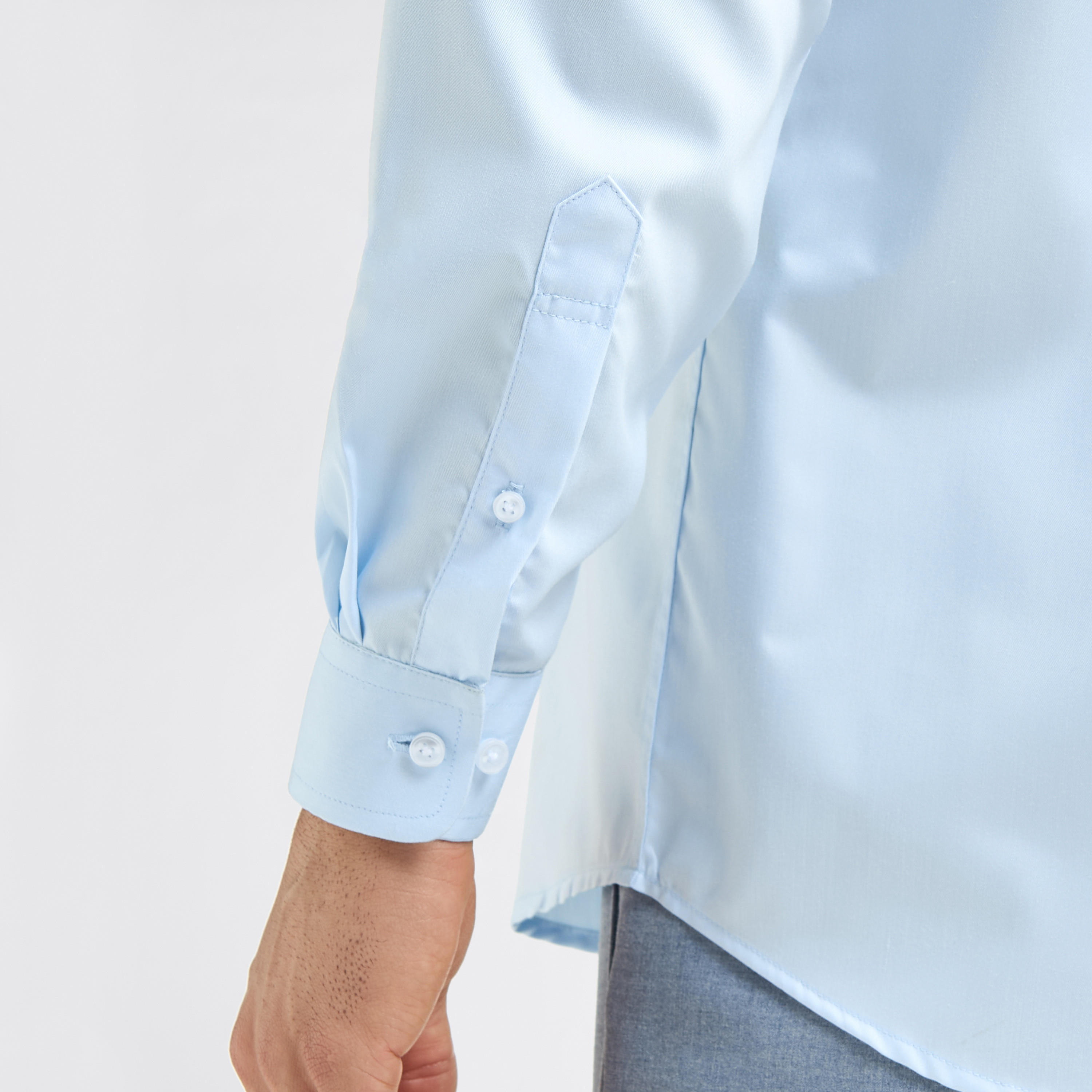 Regular Fit Solid Shirt with Chest Pocket and Long Sleeves-men-clothing-shirts-image-5