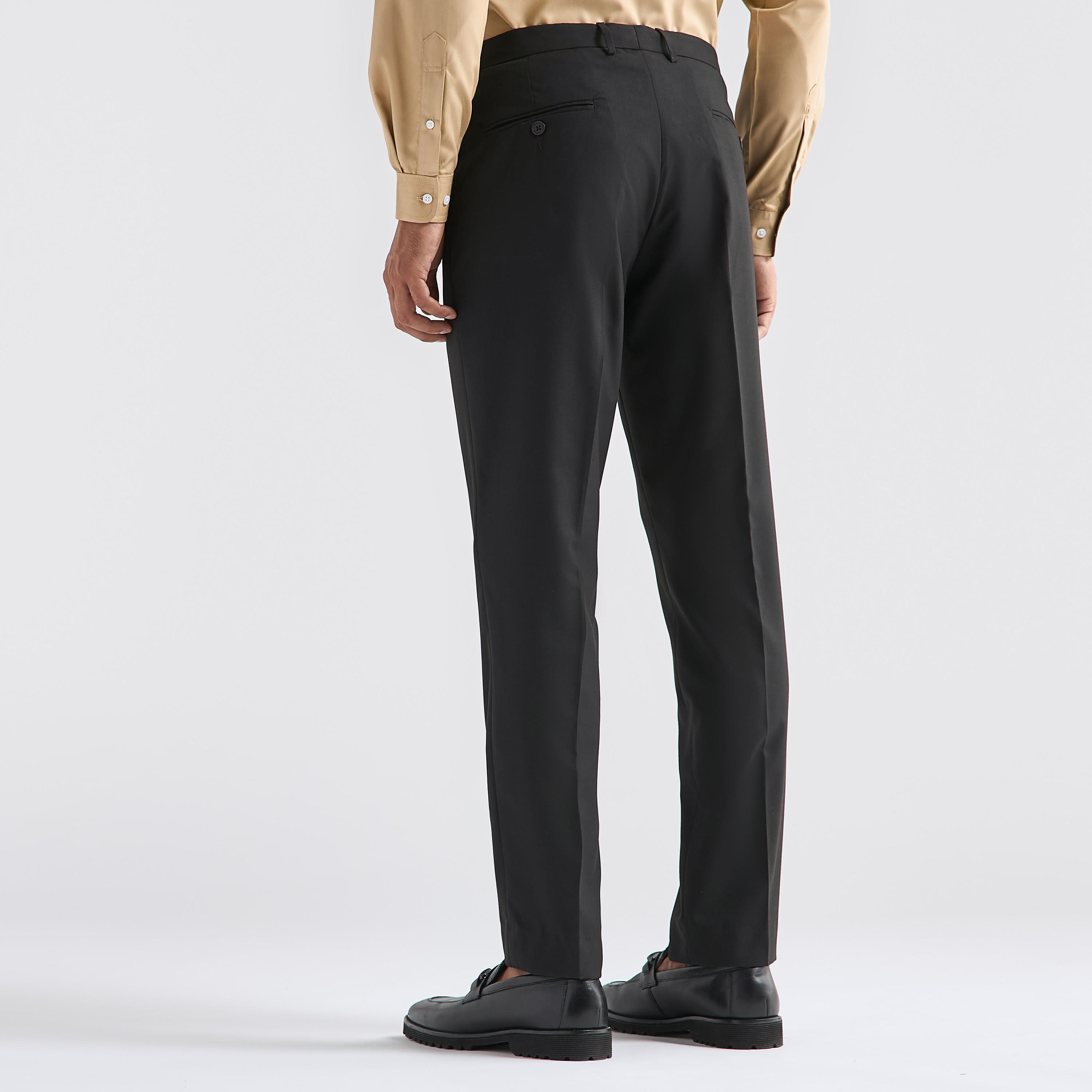 Solid Regular Fit Flexi Waist Trousers with Pockets-men-clothing-bottoms-trousersandchinos-trousers-image-3