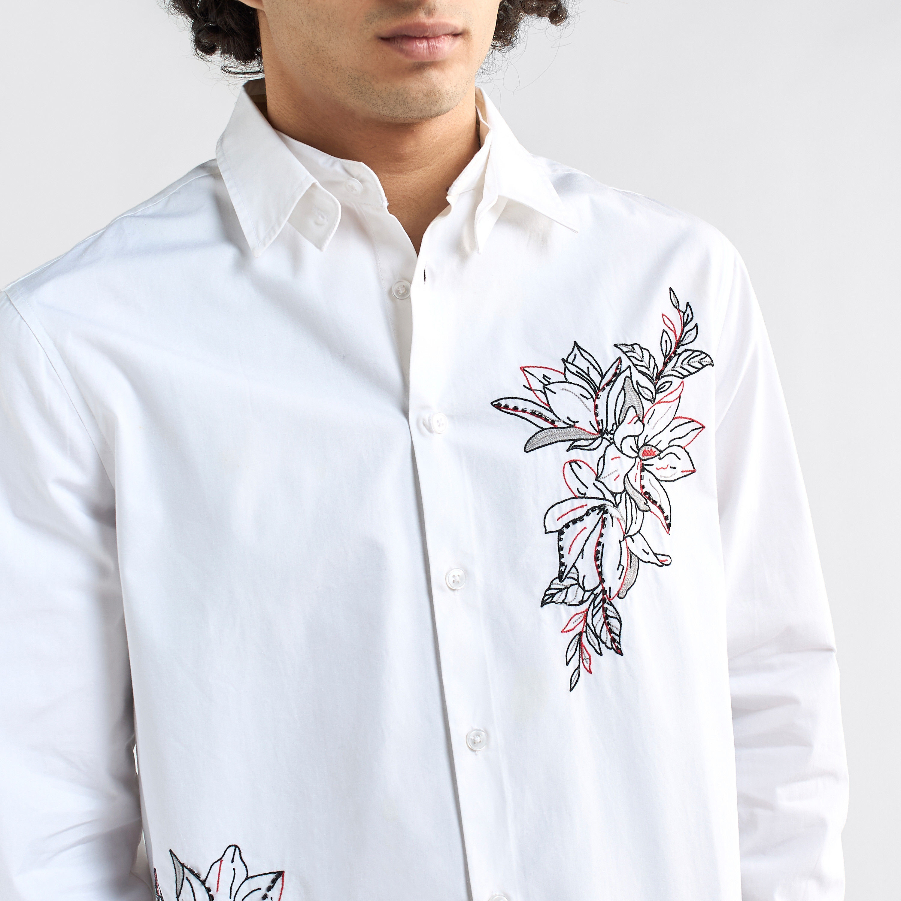 Floral Print Shirt with Long Sleeves-men-clothing-shirts-image-4