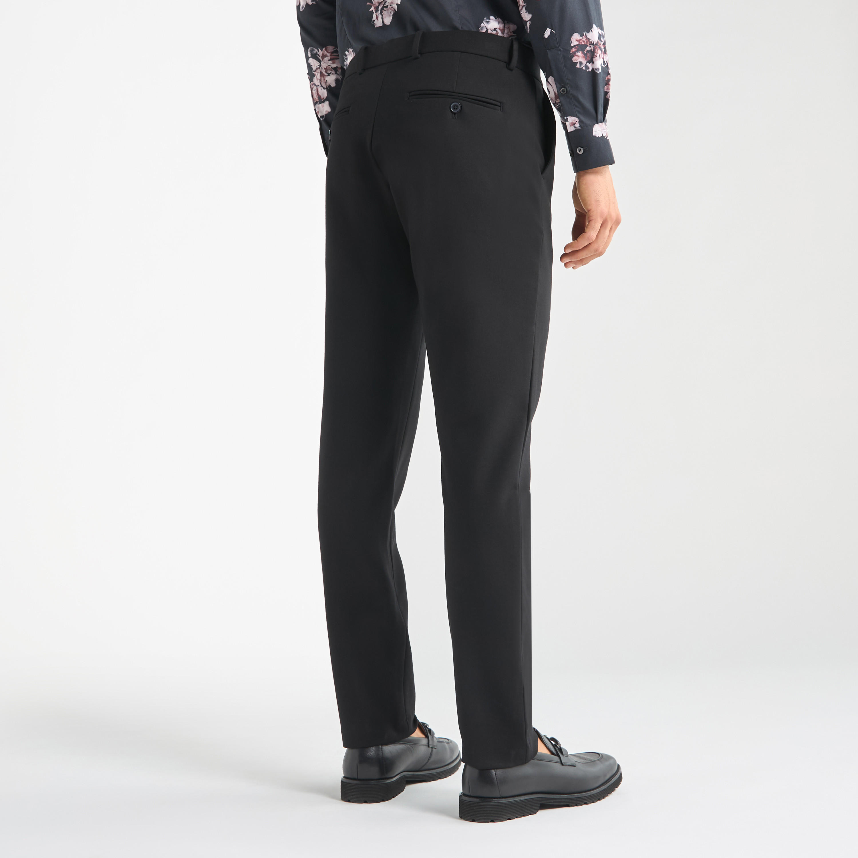 Regular Fit Trousers with Pockets and Button Closure-men-clothing-bottoms-trousersandchinos-trousers-image-4