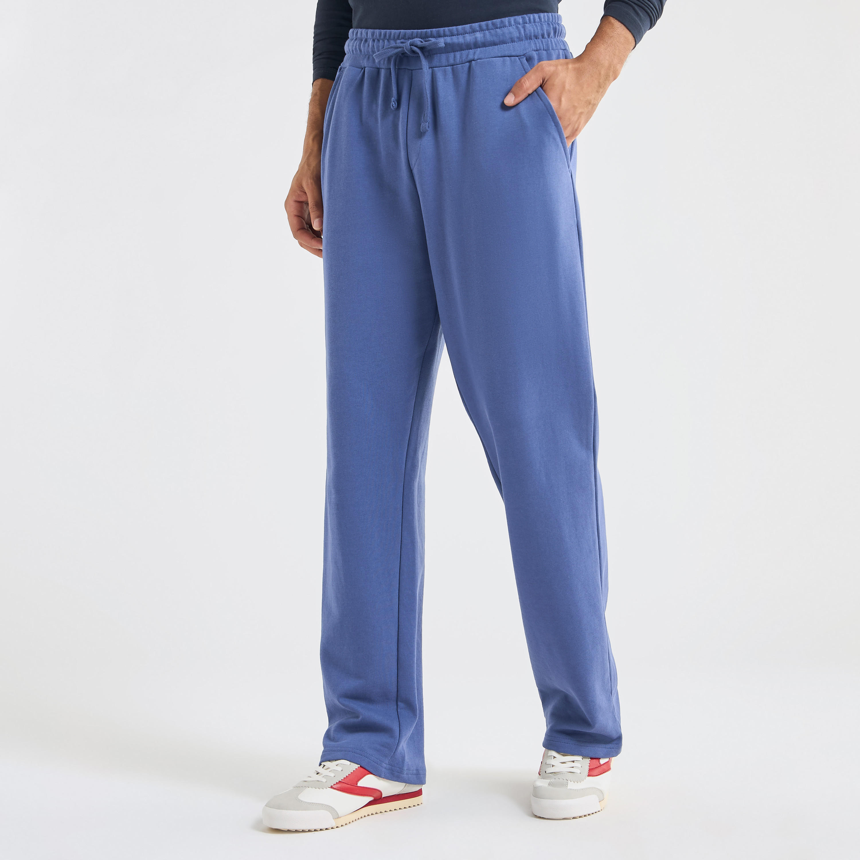 Solid Track Pants with Drawstring Closure and Pockets-men-clothing-bottoms-joggers-image-1