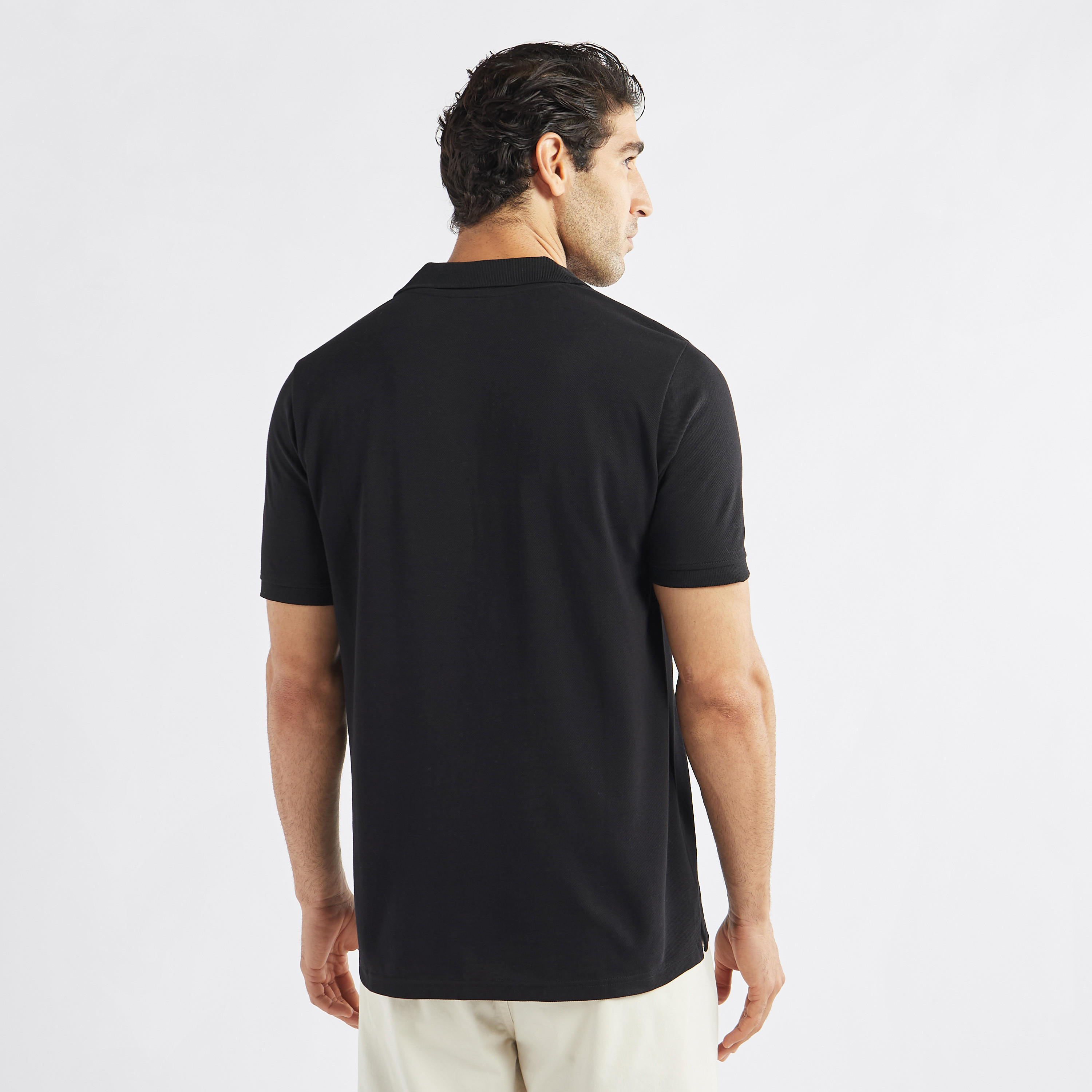 تيشيرت بولو سادة بأكمام قصيرة-men-clothing-tshirtsandpolos-polos-image-2