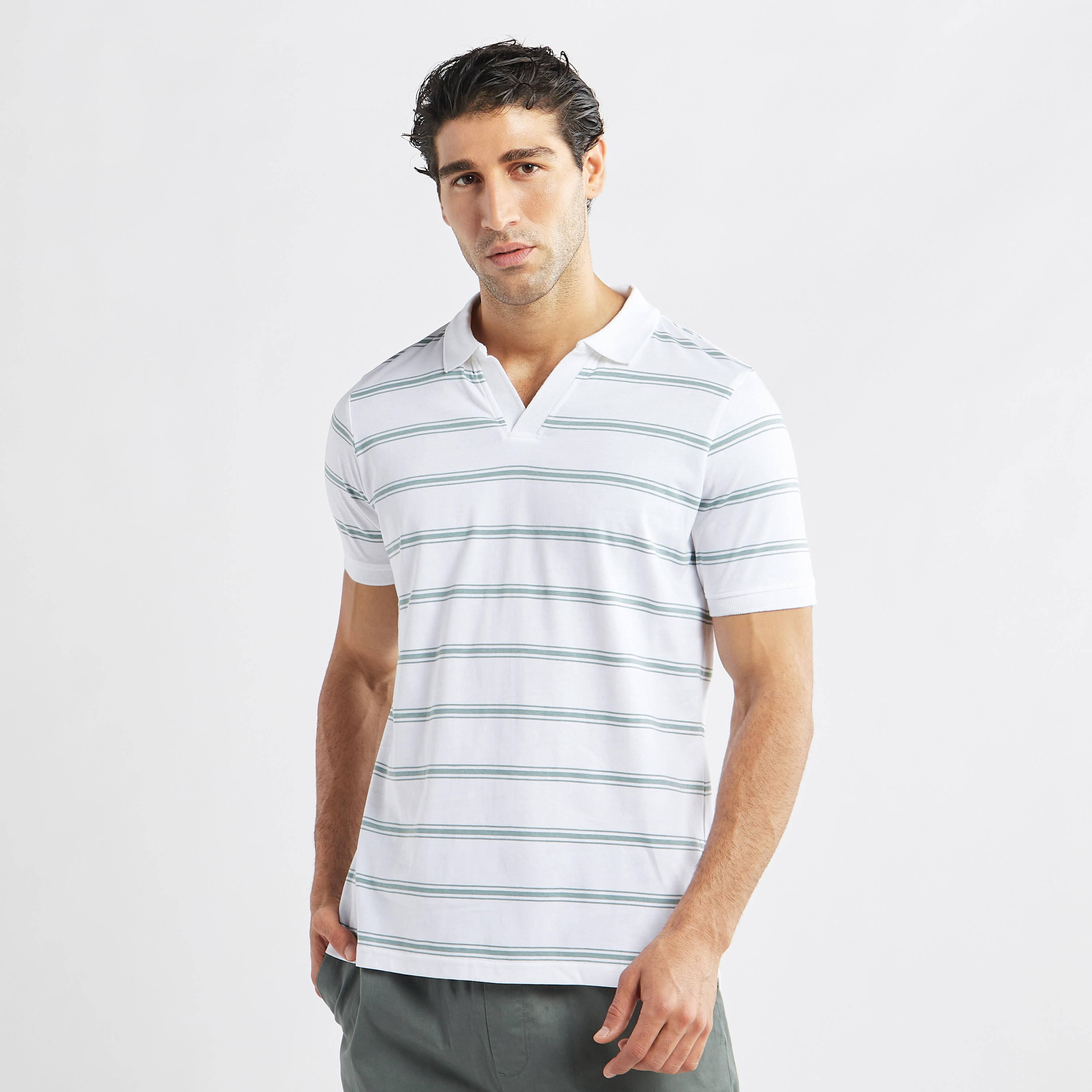 تيشيرت بولو مخطط بأكمام قصيرة-men-clothing-tshirtsandpolos-polos-image-9