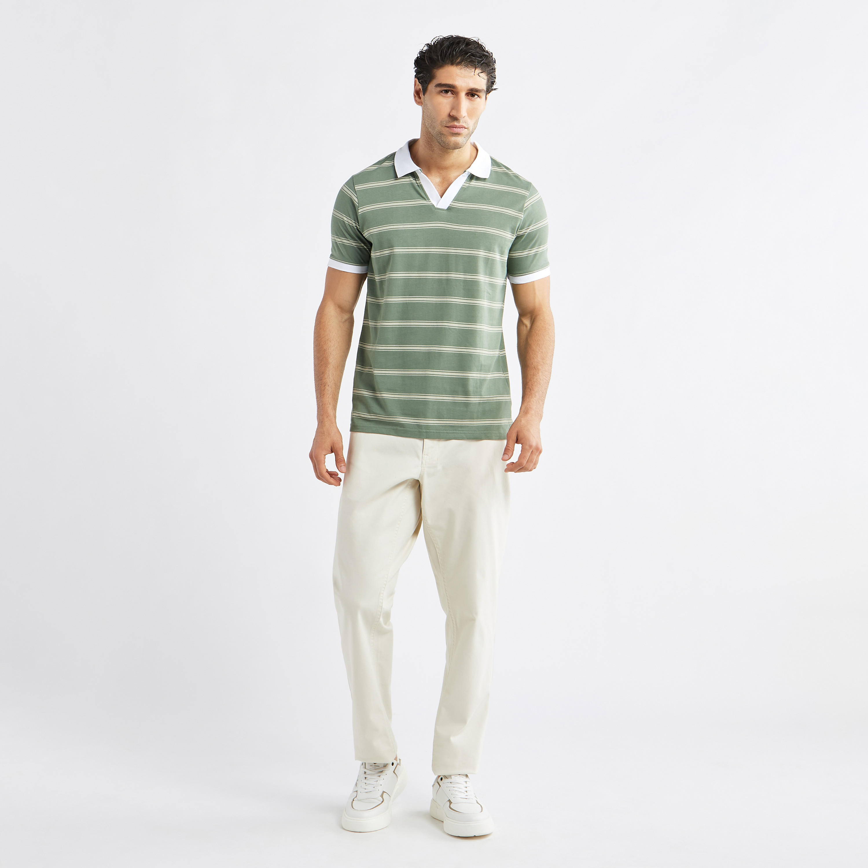 تيشيرت بولو مخطط بأكمام قصيرة-men-clothing-tshirtsandpolos-polos-image-2