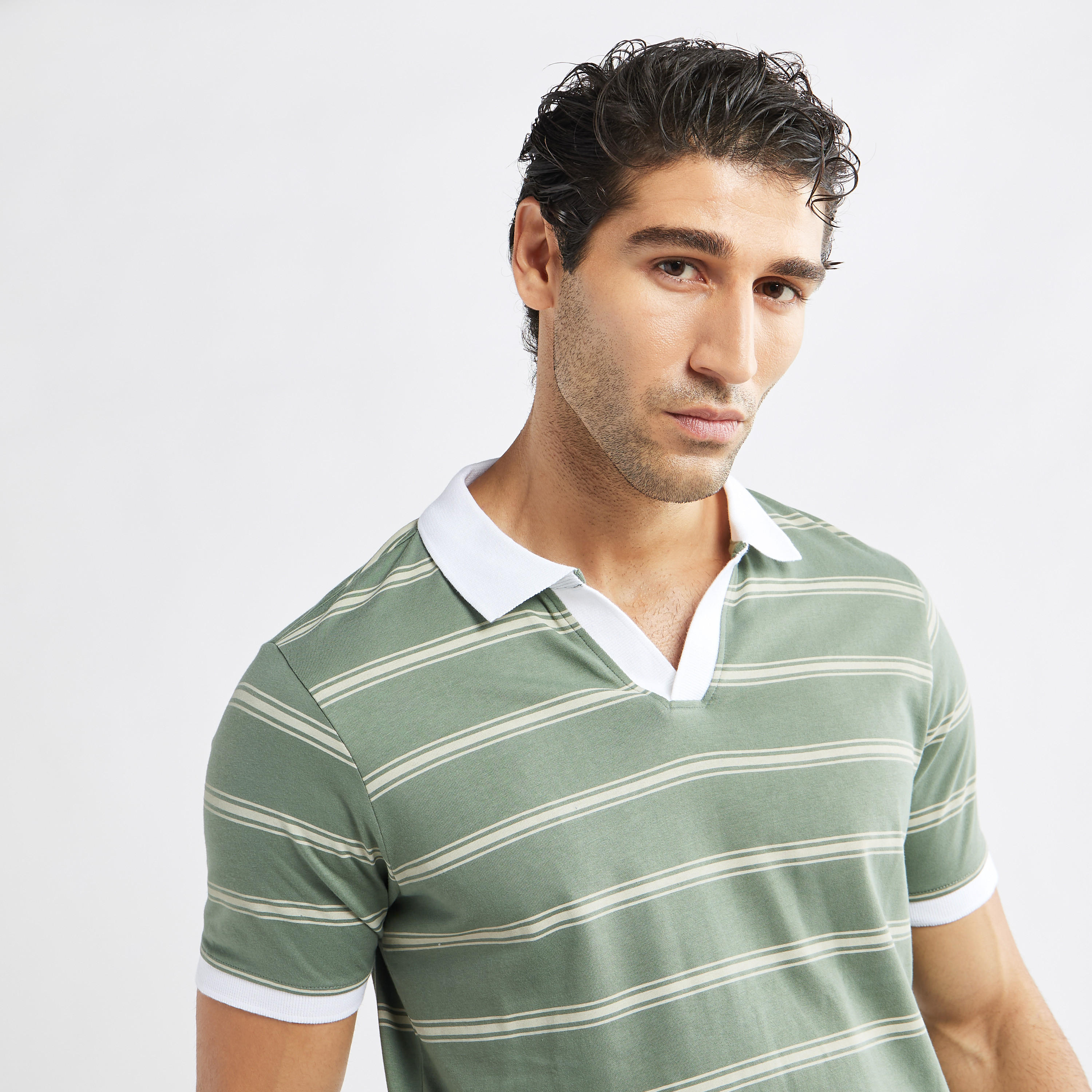 تيشيرت بولو مخطط بأكمام قصيرة-men-clothing-tshirtsandpolos-polos-image-4