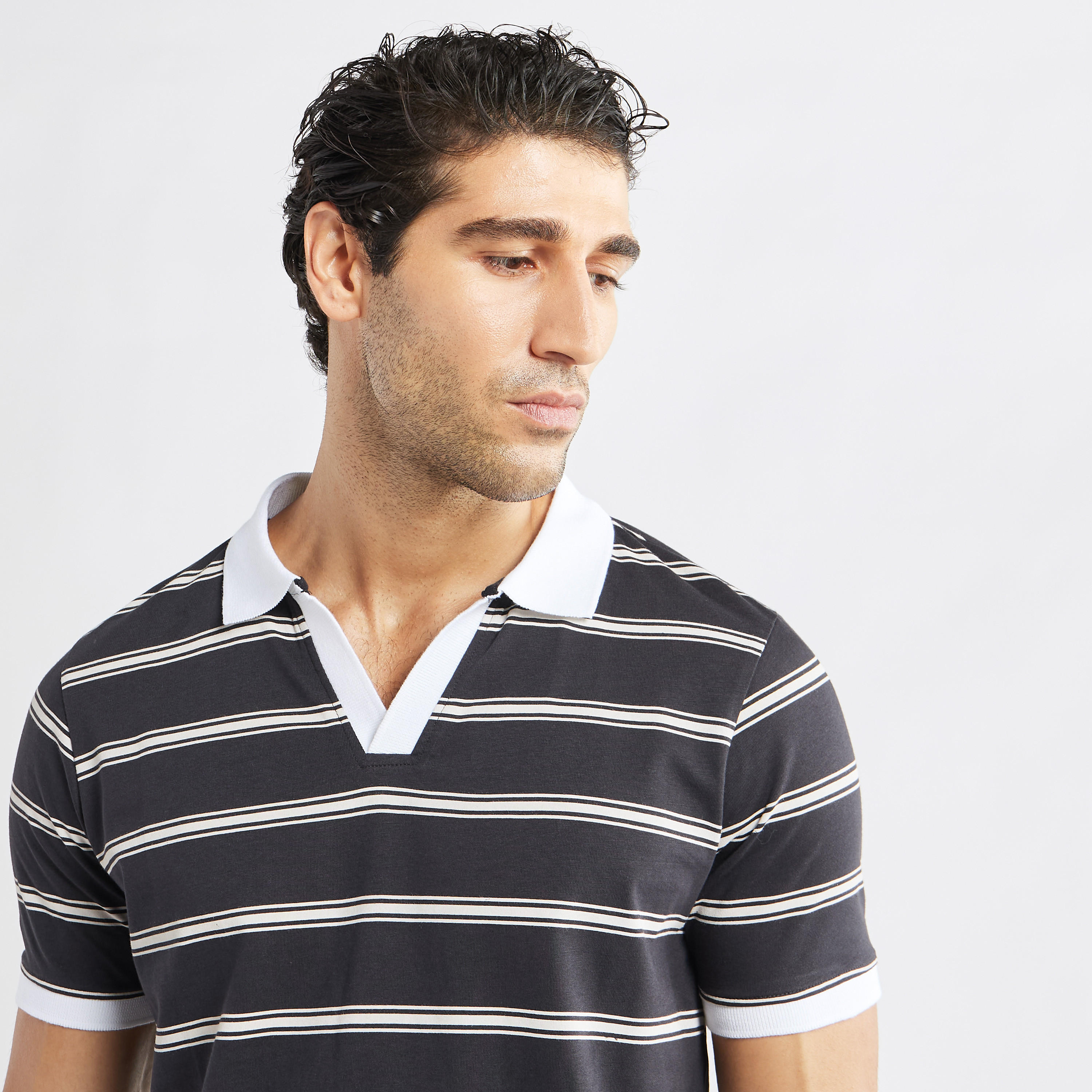 تيشيرت بولو مخطط بأكمام قصيرة-men-clothing-tshirtsandpolos-polos-image-16