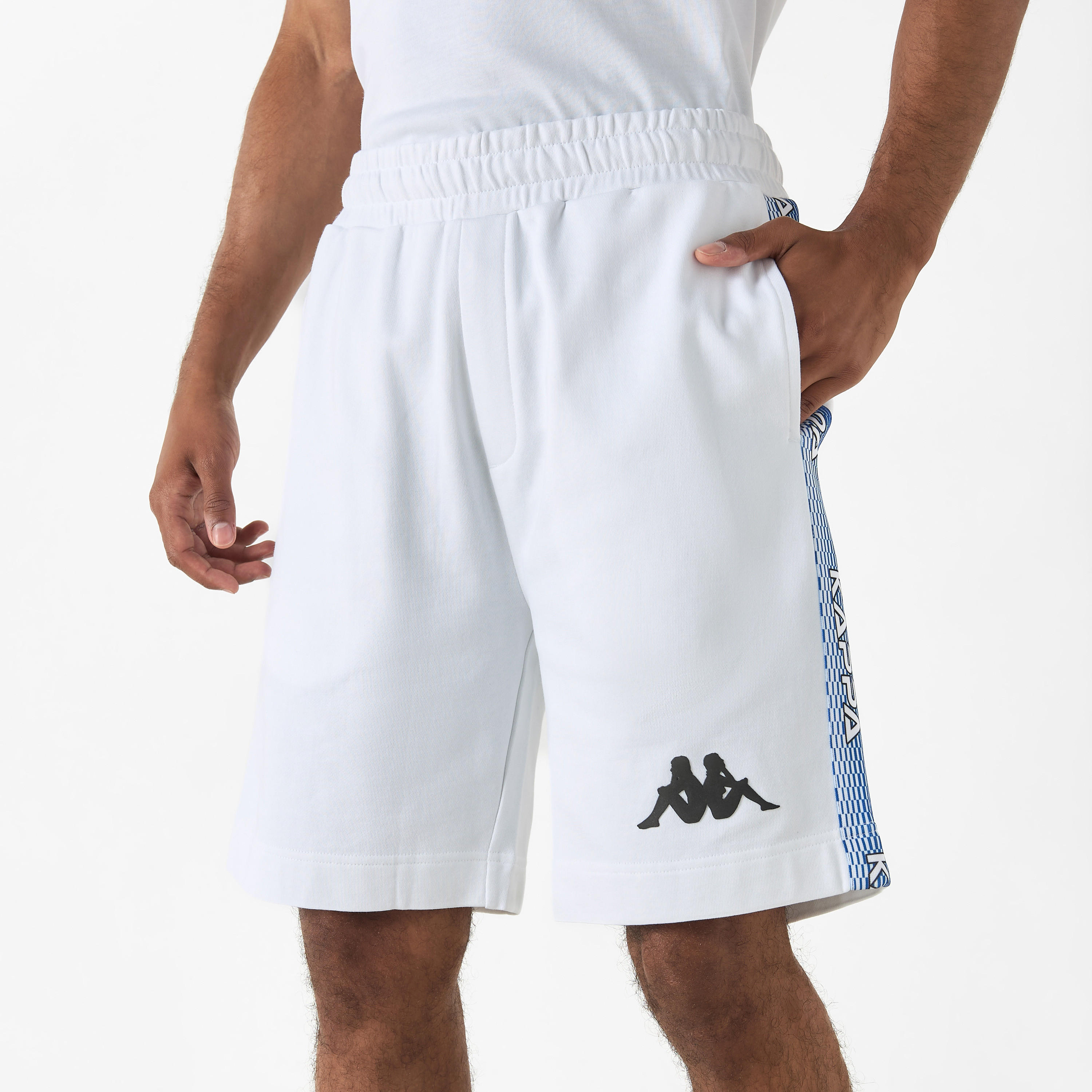 شورت بخصر مطّاطي وطبعات شعار من كابا-men-clothing-bottoms-shorts-image-1