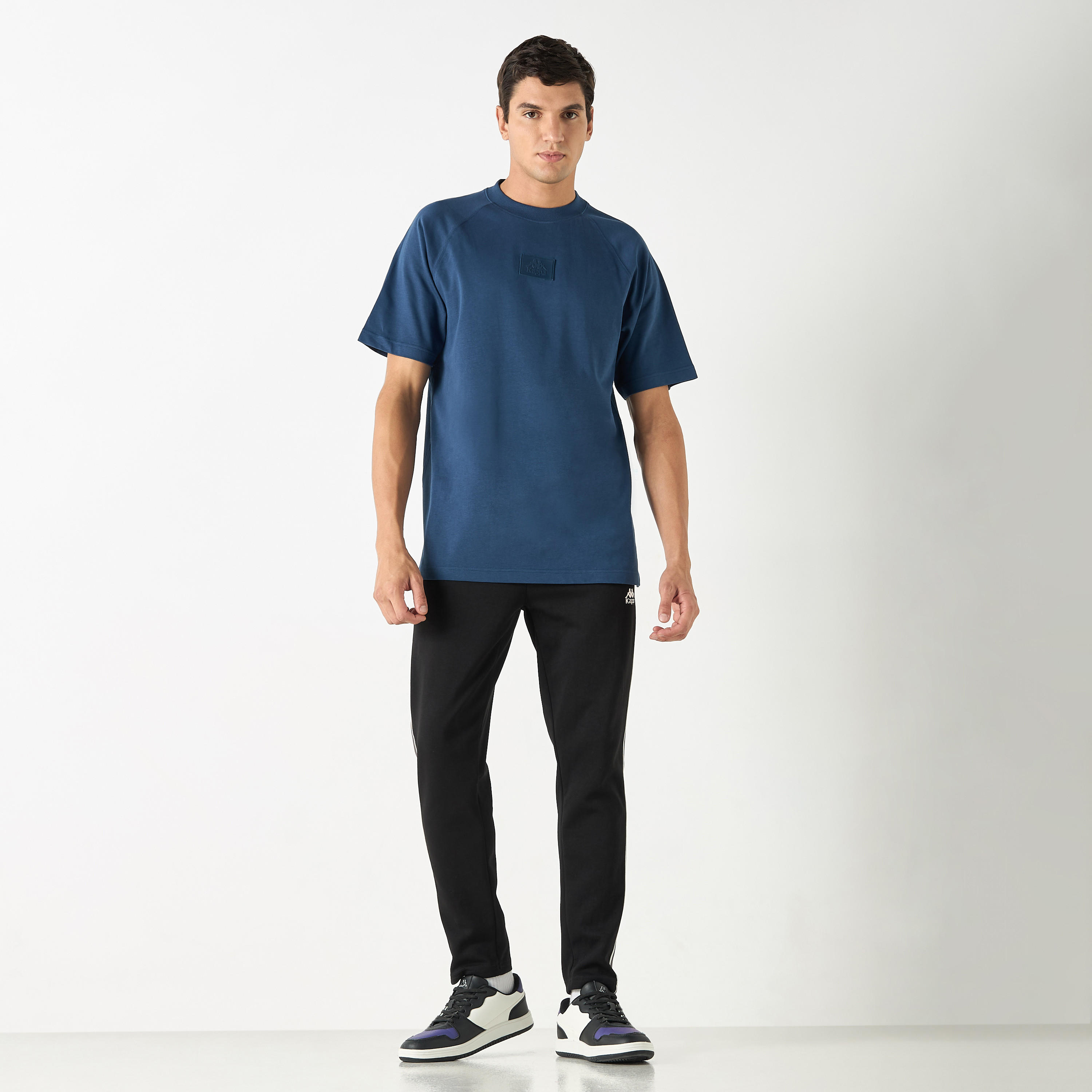 Kappa Logo Applique T-shirt with Short Sleeves-men-clothing-sportswearandactivewear-tshirtsandpolos-image-2