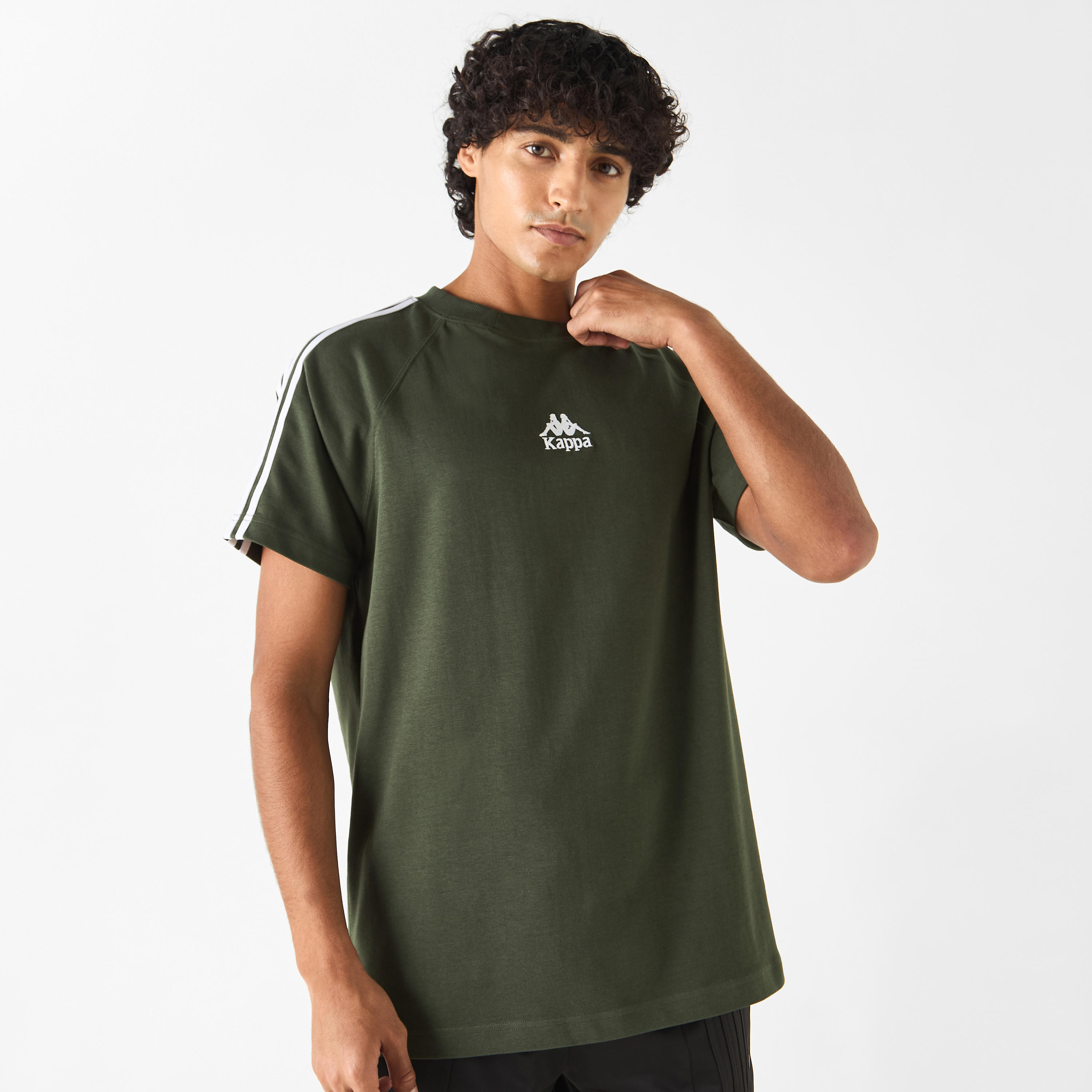 Kappa Logo Detail T-shirt with Short Sleeves-men-clothing-sportswearandactivewear-tshirtsandpolos-image-9
