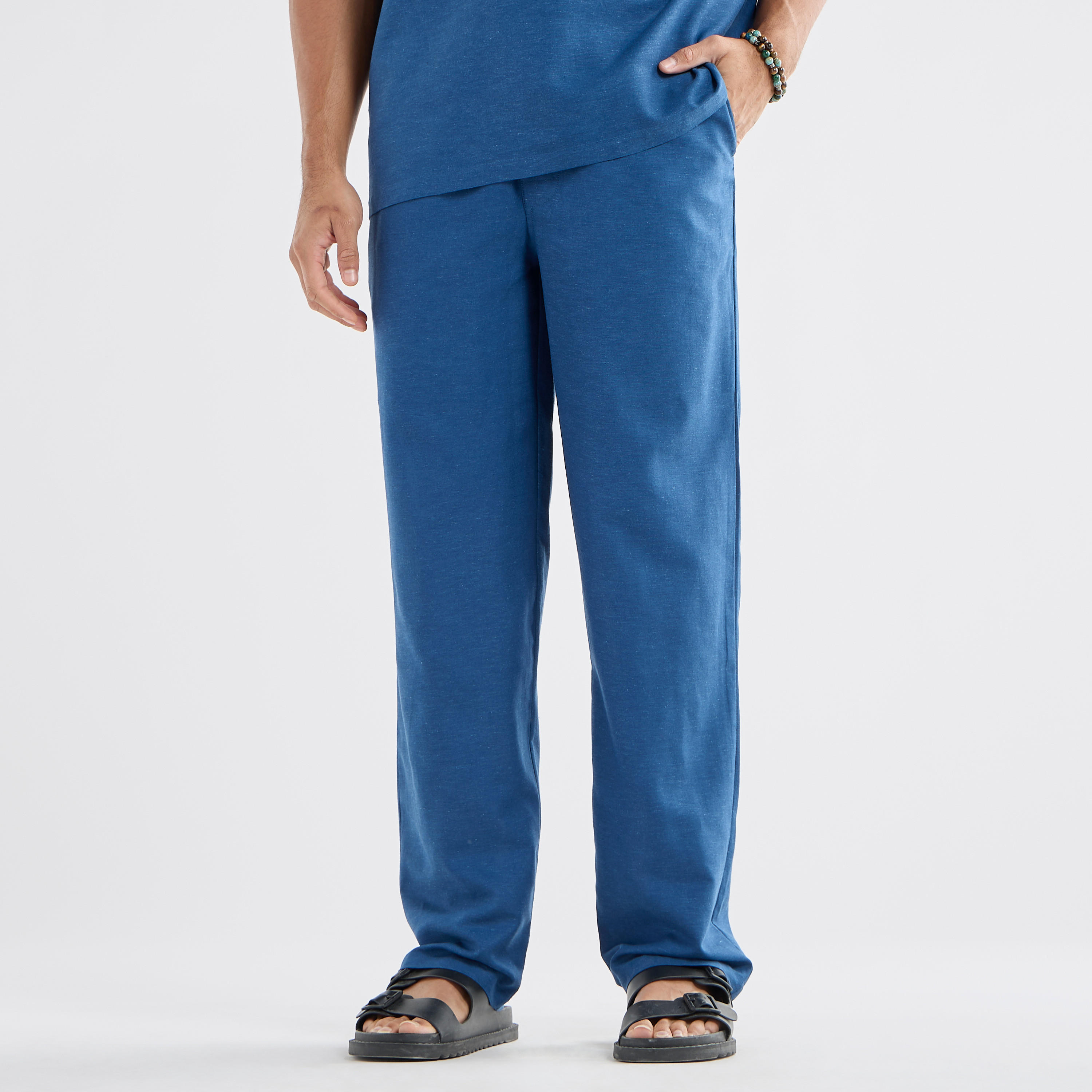 Pants with Drawstring Closure and Pockets-men-clothing-bottoms-joggers-image-1