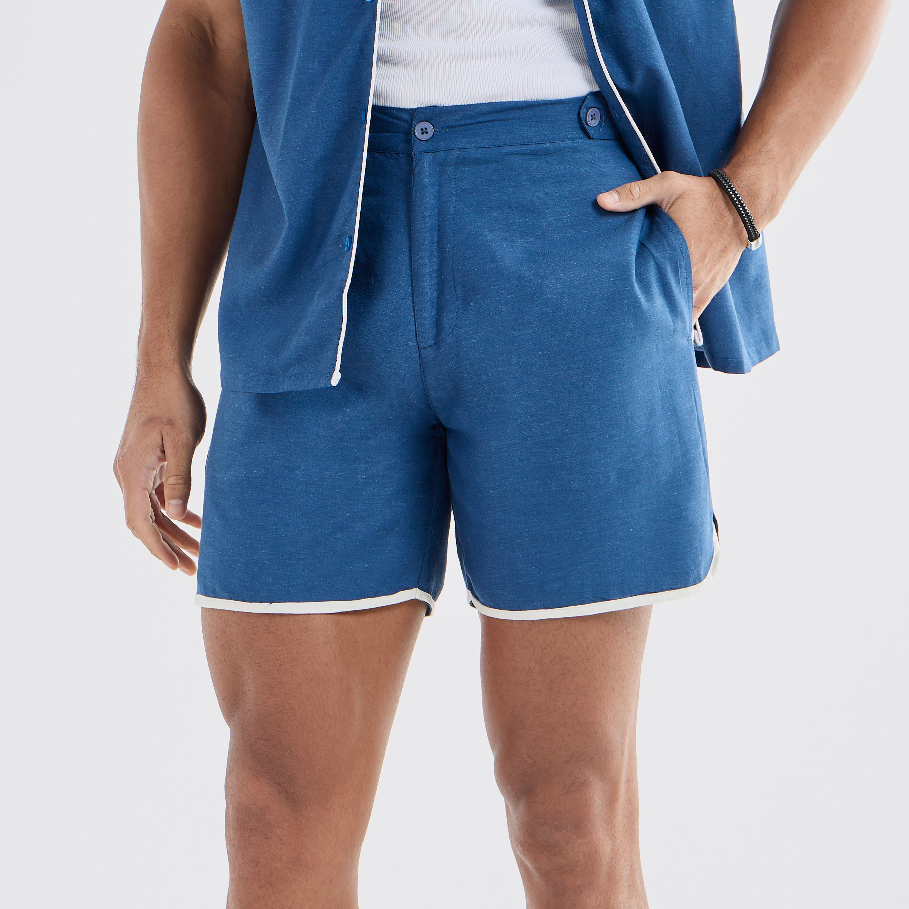 Shorts with Pockets and Piping Detail-men-clothing-bottoms-shorts-image-1