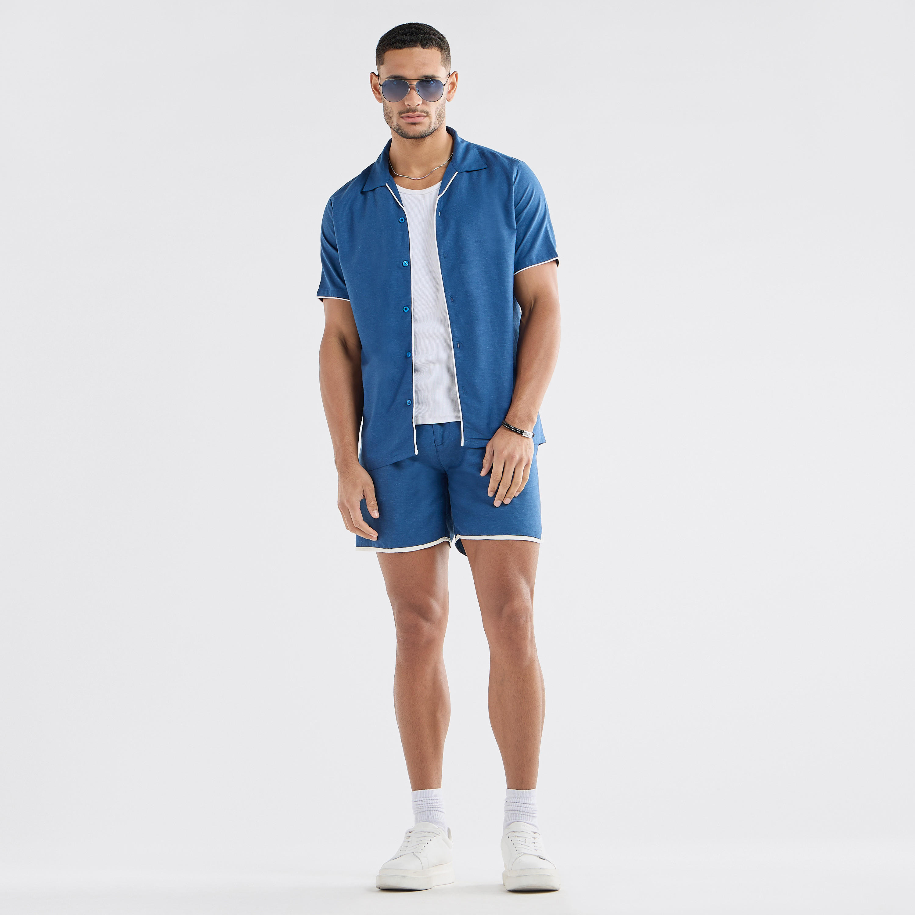 Shorts with Pockets and Piping Detail-men-clothing-bottoms-shorts-image-2