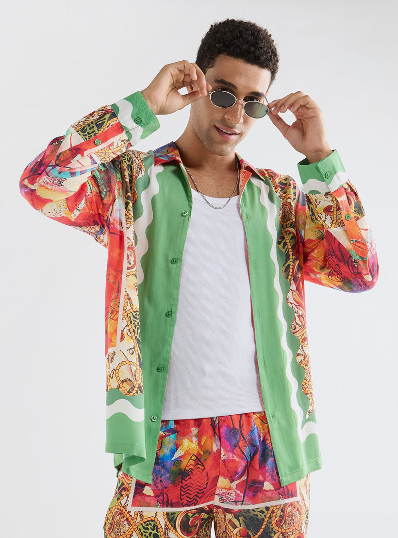 قميص بياقة كامب وأكمام طويلة وقصة عادية وطبعات-men-clothing-shirts-image-1