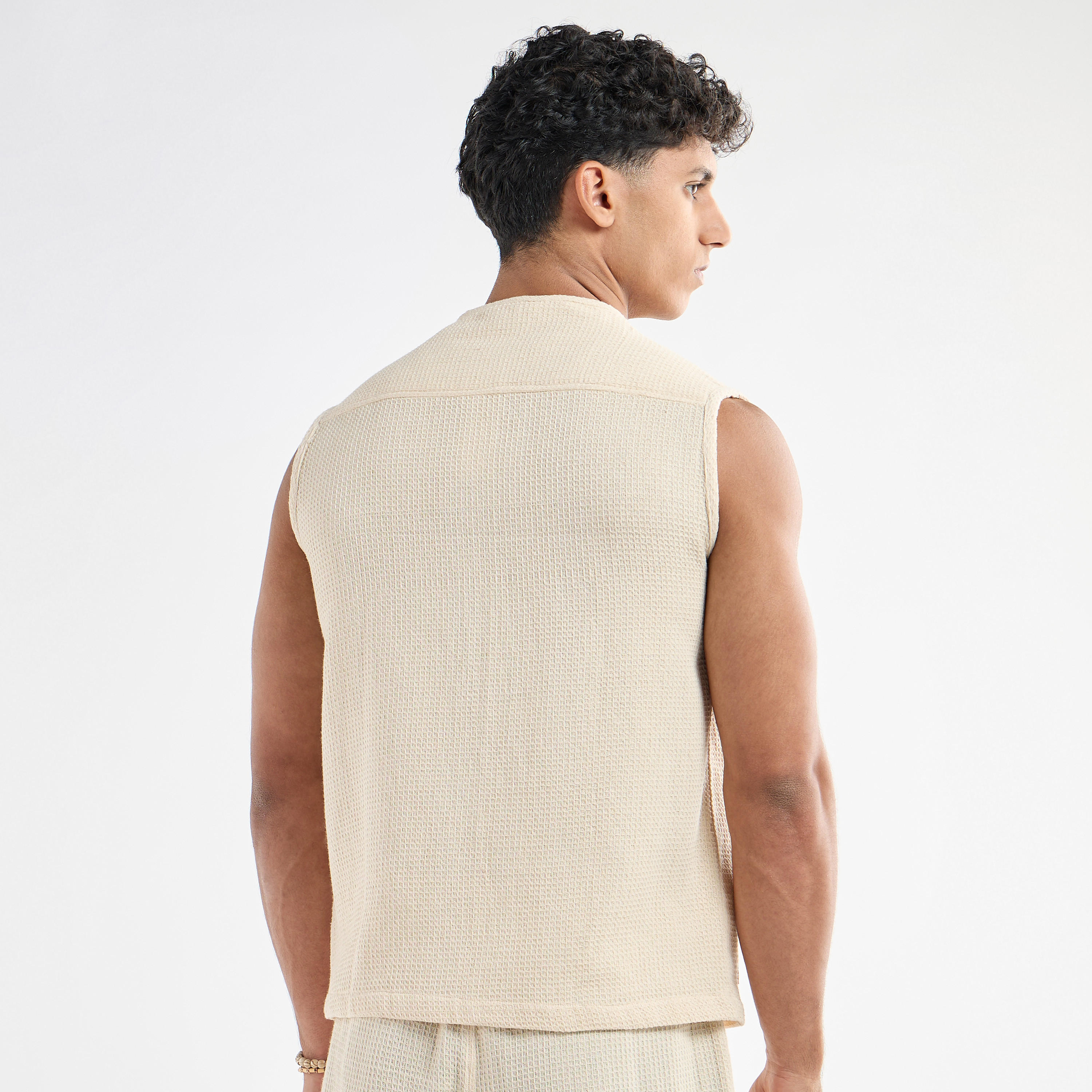 Textured Sleeveless Zip Through Shirt-men-clothing-shirts-image-3