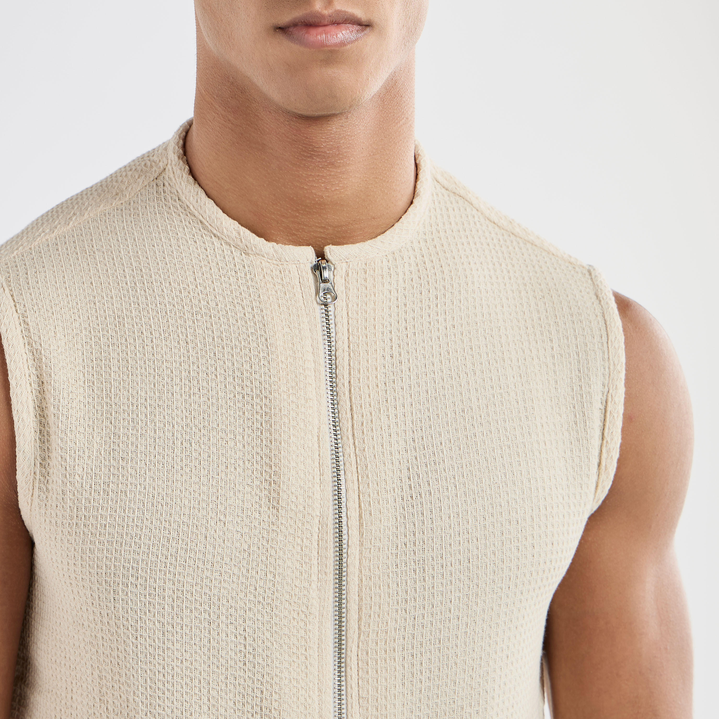 Textured Sleeveless Zip Through Shirt-men-clothing-shirts-image-4