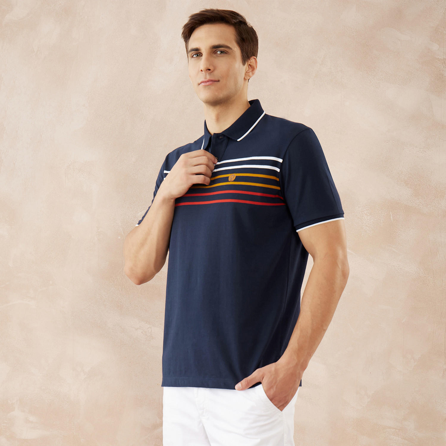 تيشيرت بولو مقلّم من فهرنهايت-men-clothing-tshirtsandpolos-polos-image-3